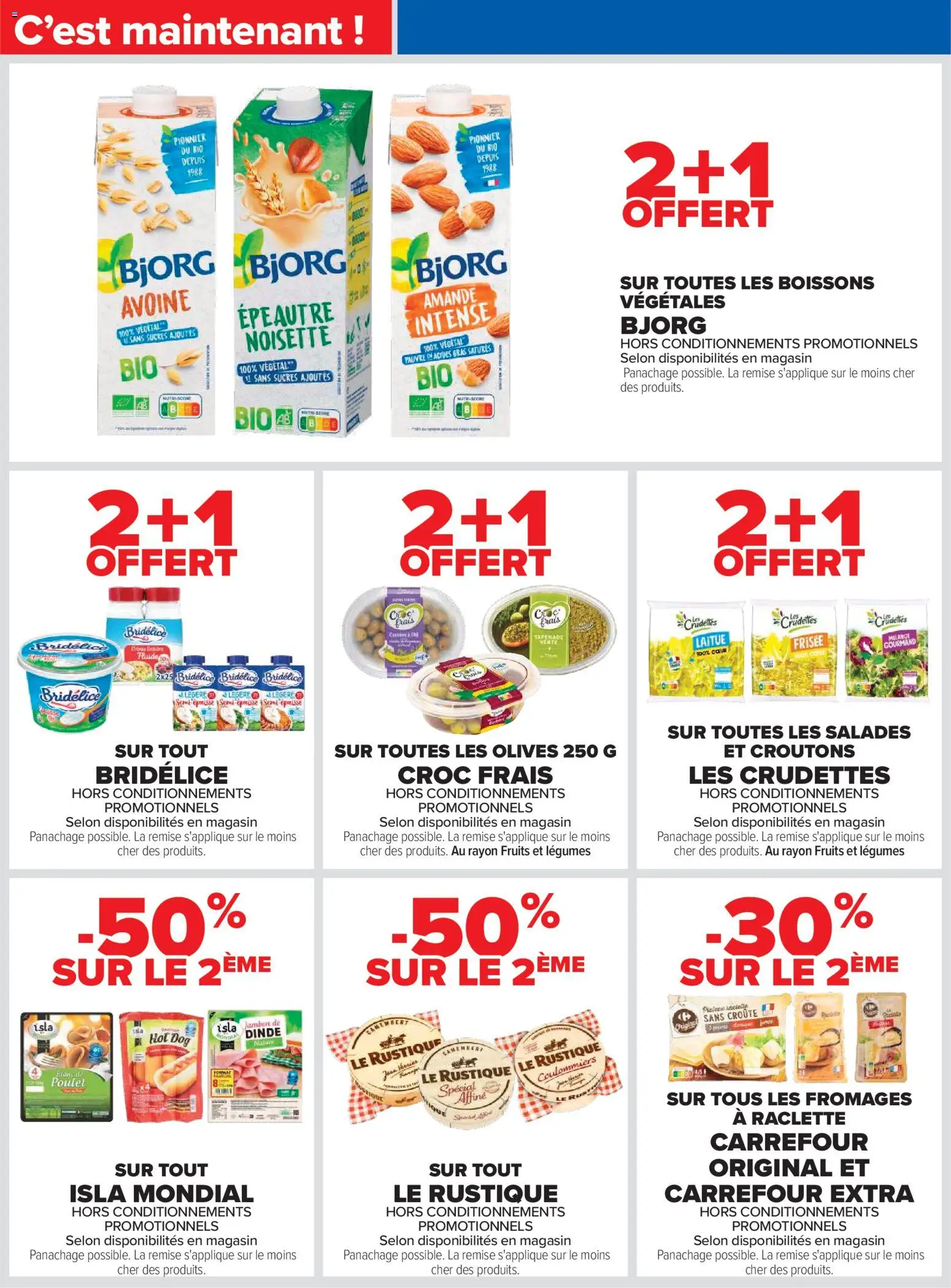 {H1} | Page: 10 | Produits: Amande, Olives, Laitue, Raclette