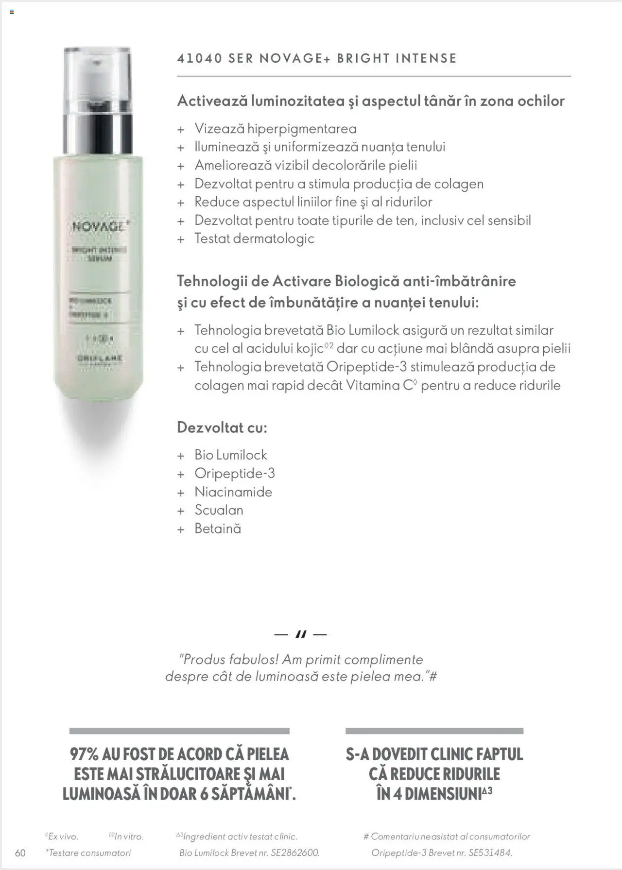 Oriflame catalog - Ghidul NOVAGE+ – valabil de la 01.03.2023 | Pagină: 60