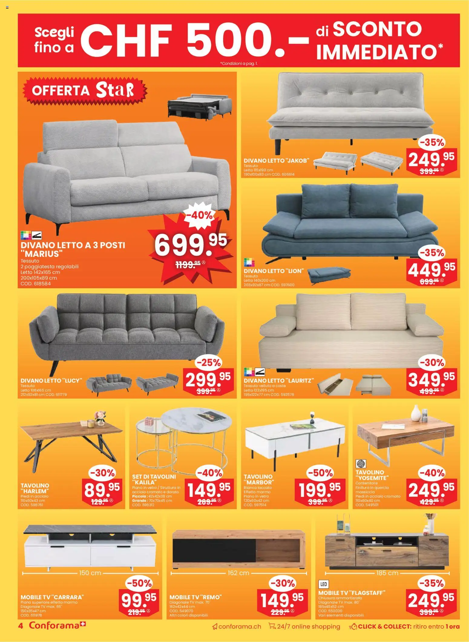 Conforama Aktionen IT – gültig ab 31.12.2025 | Seite: 4 | Produkte: TV