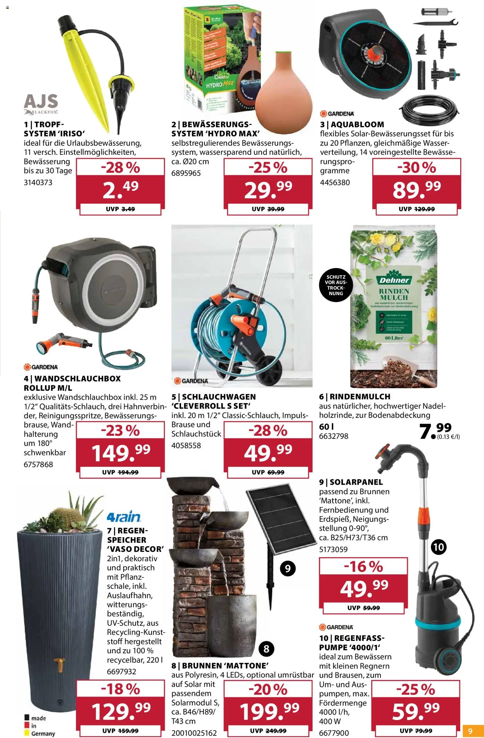 Dehner Prospekt 	 – gültig ab 22.04.2026 | Seite: 9 | Produkte: Rindenmulch, Wasser