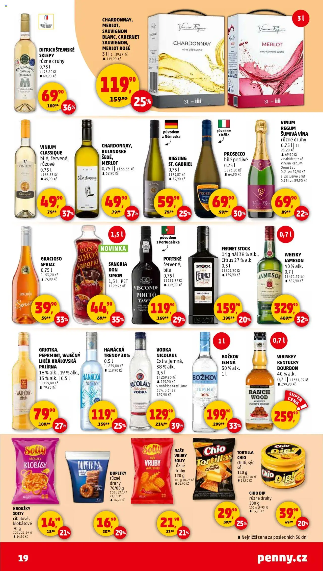 Penny Market leták - Čtvrtečník od 12.06.2025 | Strana: 19 | Produkty: Sangria, Likér, Riesling, Vaječný Likér