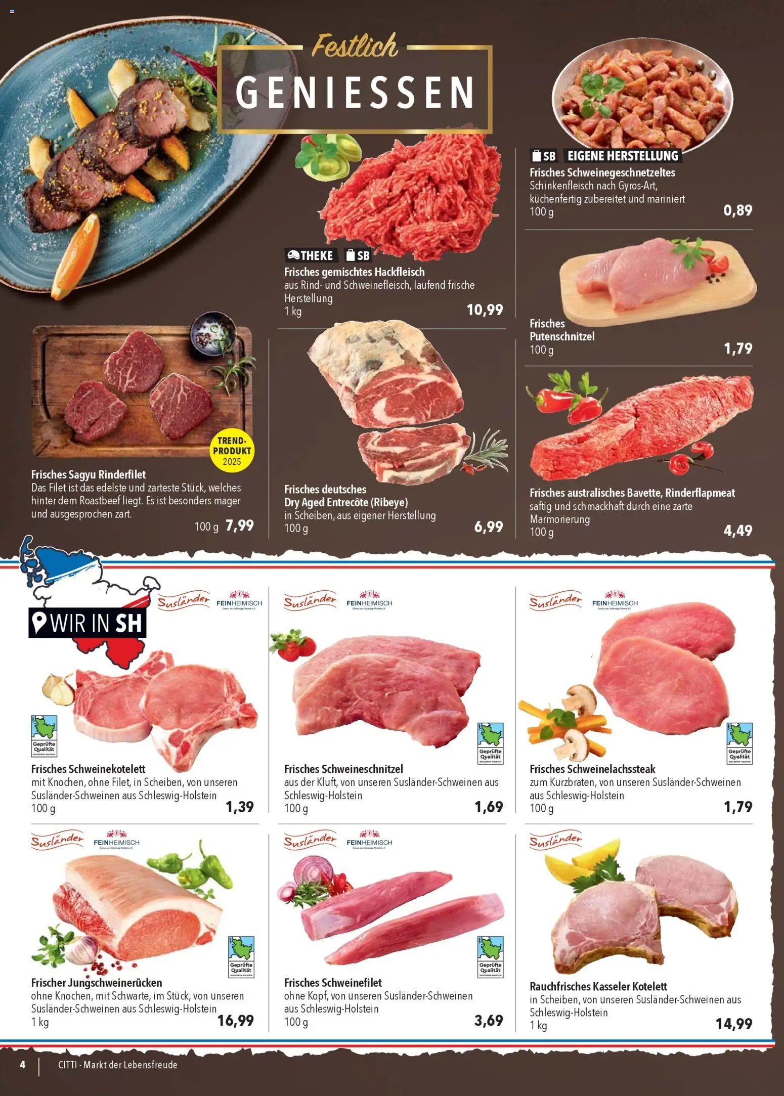 CITTI Markt - Black Friday – gültig ab 26.11.2025 | Seite: 6 | Produkte: Rinderfilet, Roastbeef, Schweinefilet, Putenschnitzel