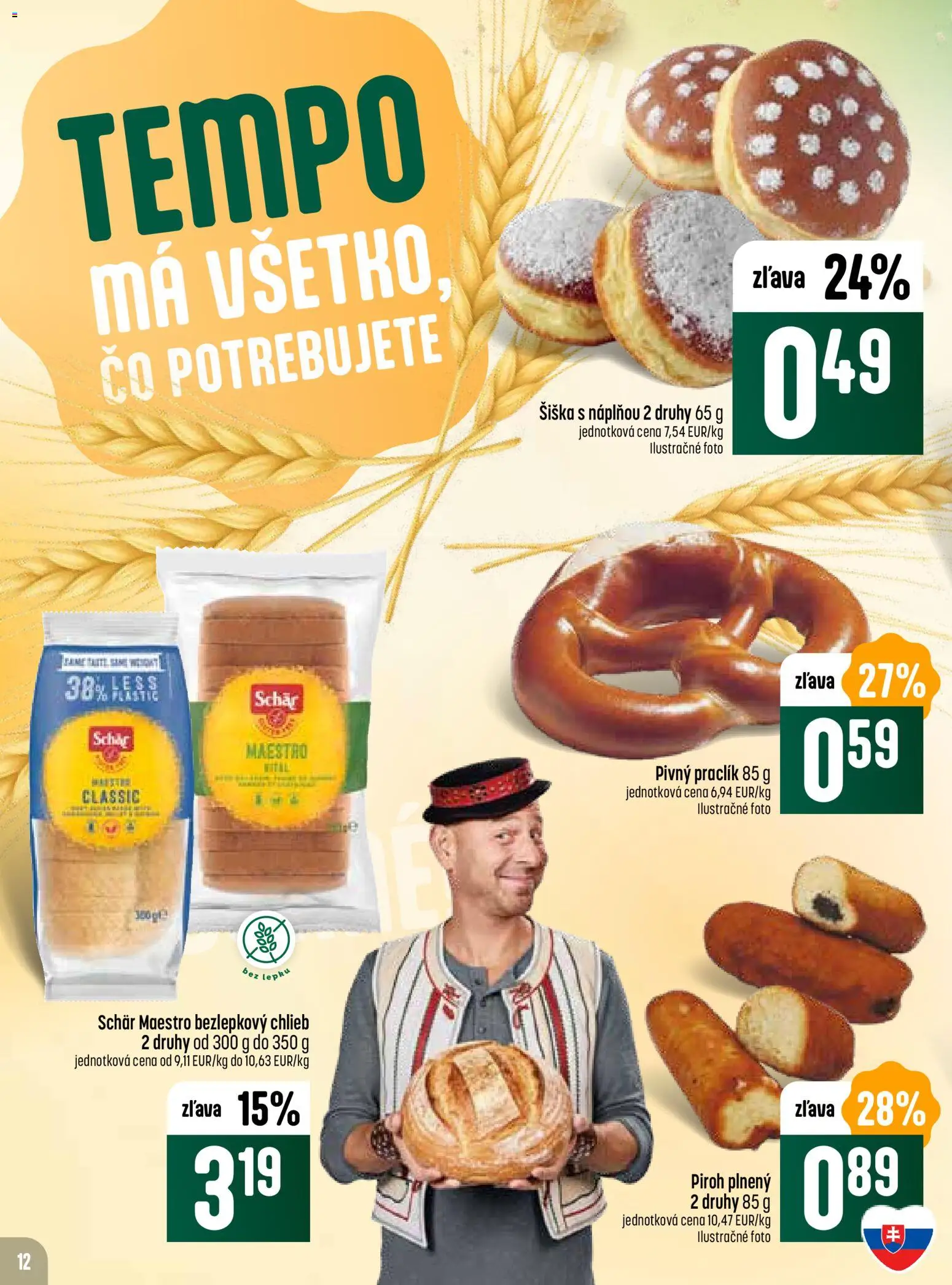 Nové COOP Jednota akcie – leták je platný od 20.11.2025 | Strana: 12 | Produkty: Chlieb