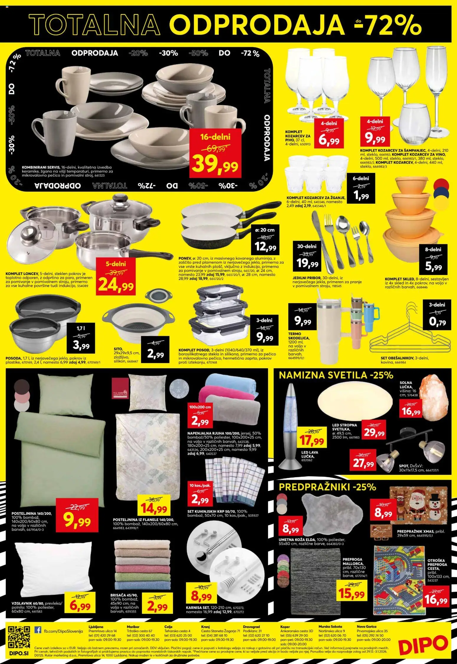 Novi Dipo katalog ponudbe – veljaven od 29.12.2025 | Stran: 4 | Izdelki: Vzglavnik, Rjuha, Preproga, Predpraznik