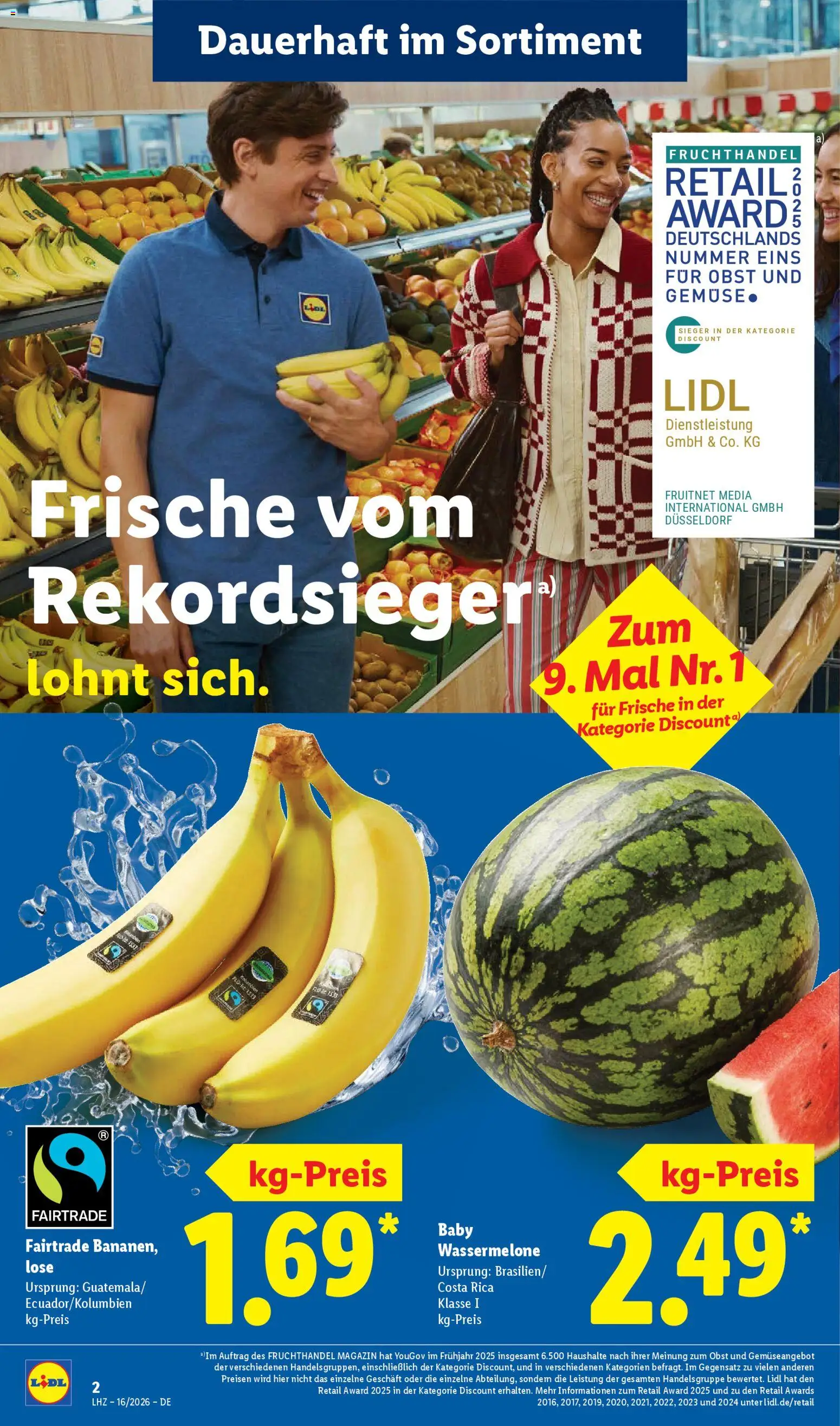 Lidl Prospekt – gültig ab 13.04.2026 | Seite: 8 | Produkte: Gemüse, Obst, Wassermelone