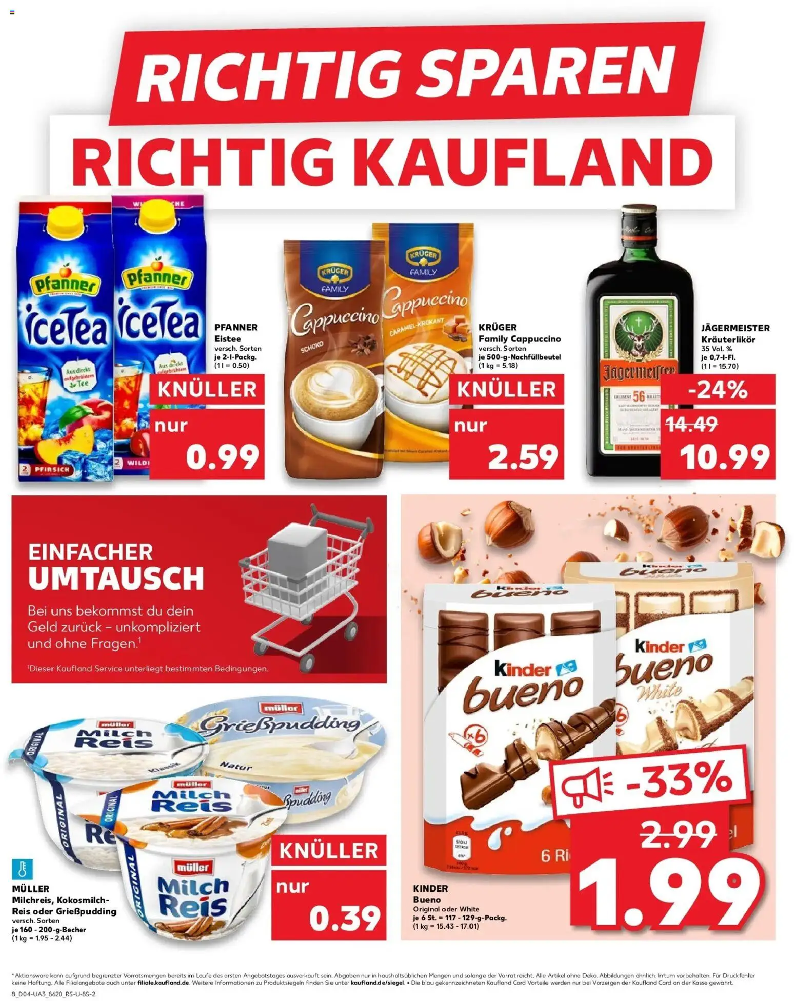 Kaufland prospekt Bielefeld	 – gültig ab 22.01.2026 | Seite: 10 | Produkte: Milch, Kinder bueno, Jägermeister, Reis