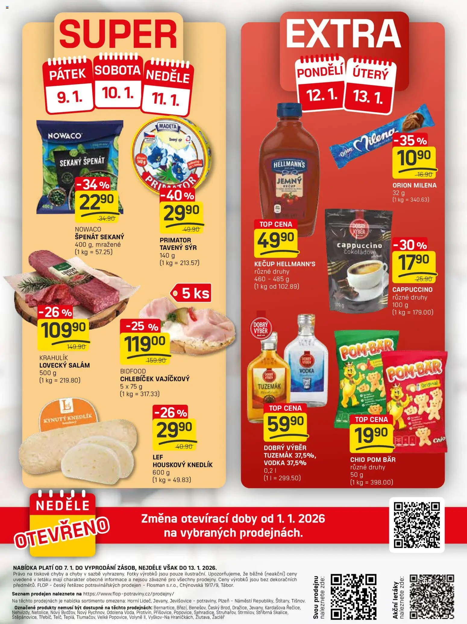 Flop leták - FlopTop od 07.01.2026 | Strana: 16 | Produkty: Vodka, Špenát, Cappuccino, Tuzemák