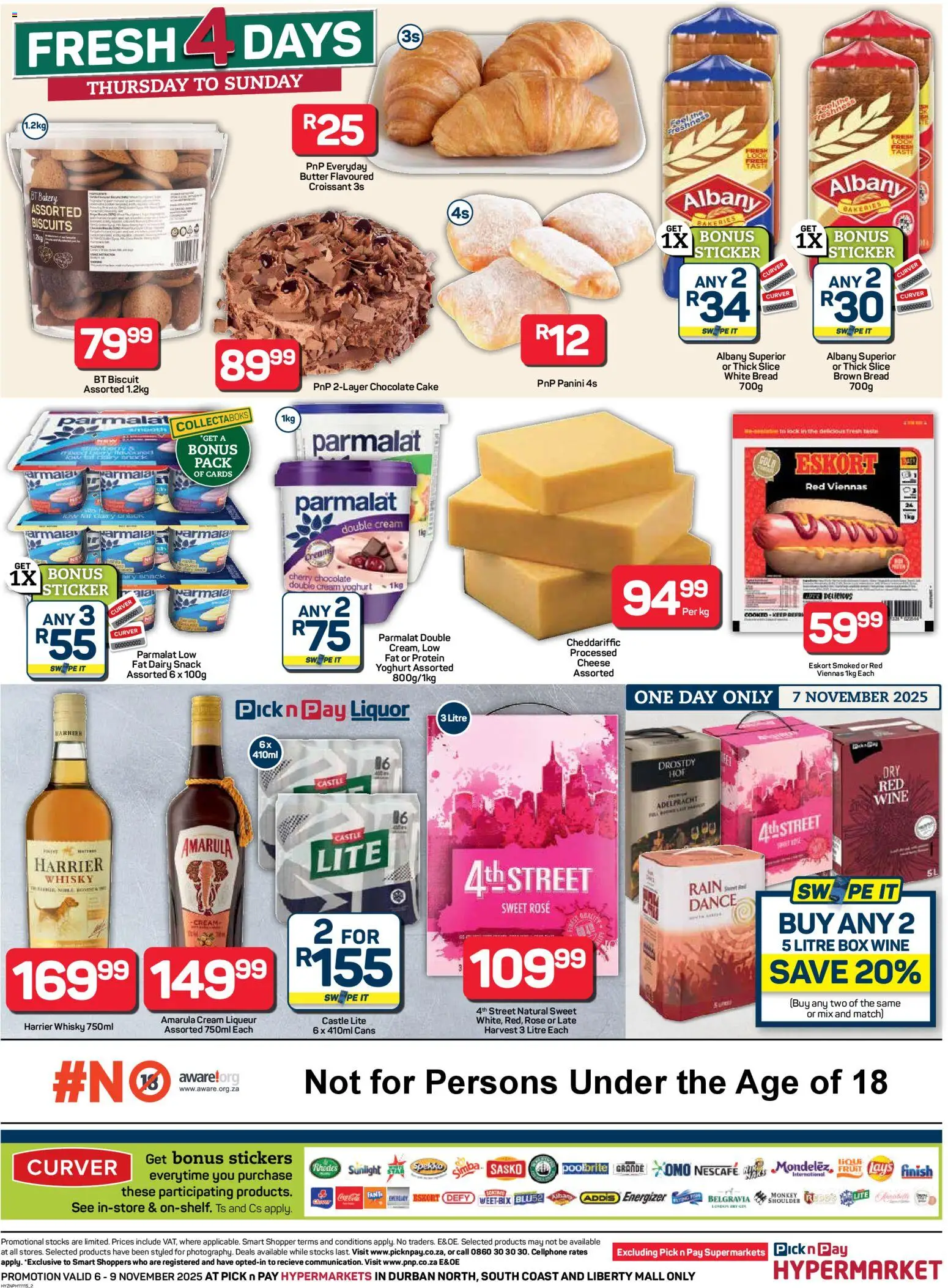 New Pick n Pay catalogue – valid from 06.11.2025 | Page: 2 | Products: Yoghurt, Bakery, Fanta, Cream