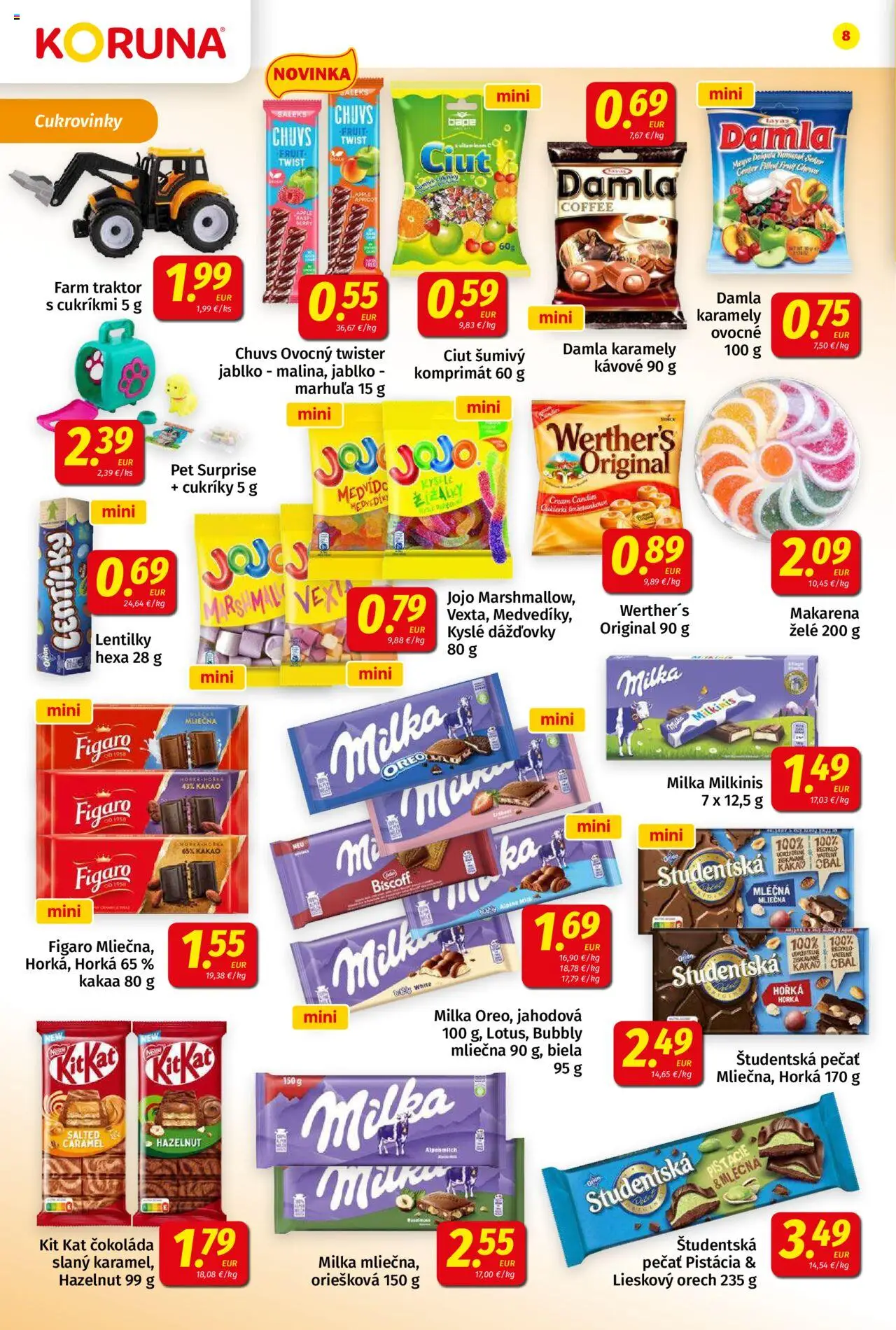 Koruna leták │ platný od 20.06.2025 | Strana: 8 | Produkty: Čokoláda, Cukríky, Študentská pečať, Kakao