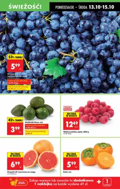 Pogląd oferty "Winogrono mołdawskie na wagę, Winogrono mołdawskie na wagę, 0,60 zł/100 g." - ważna od 13.10.2025 | Strona: 23