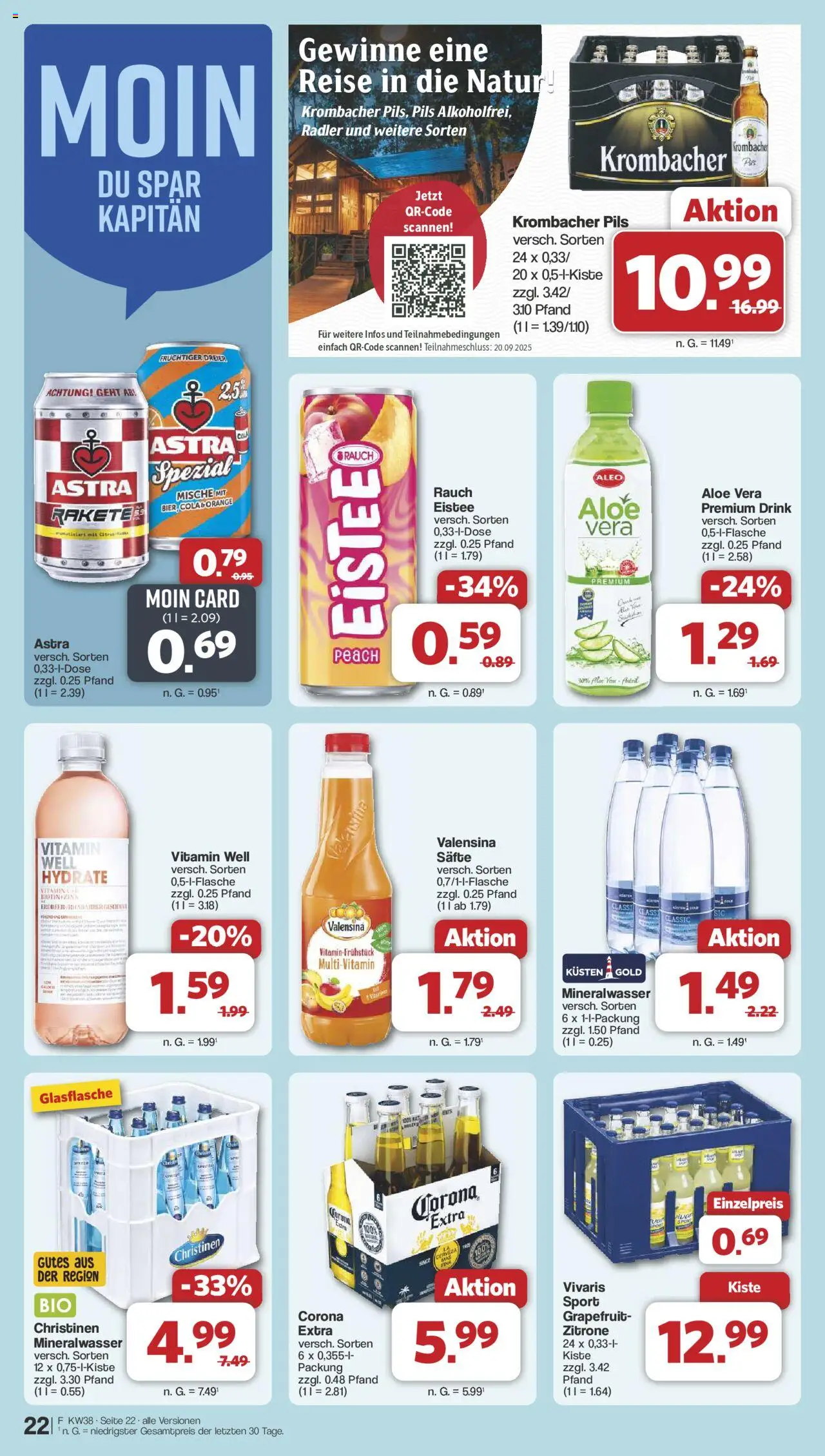 Famila Nordwest Prospekt 	 – gültig ab 15.09.2025 | Seite: 24 | Produkte: Astra, Mineralwasser, Valensina, Radler