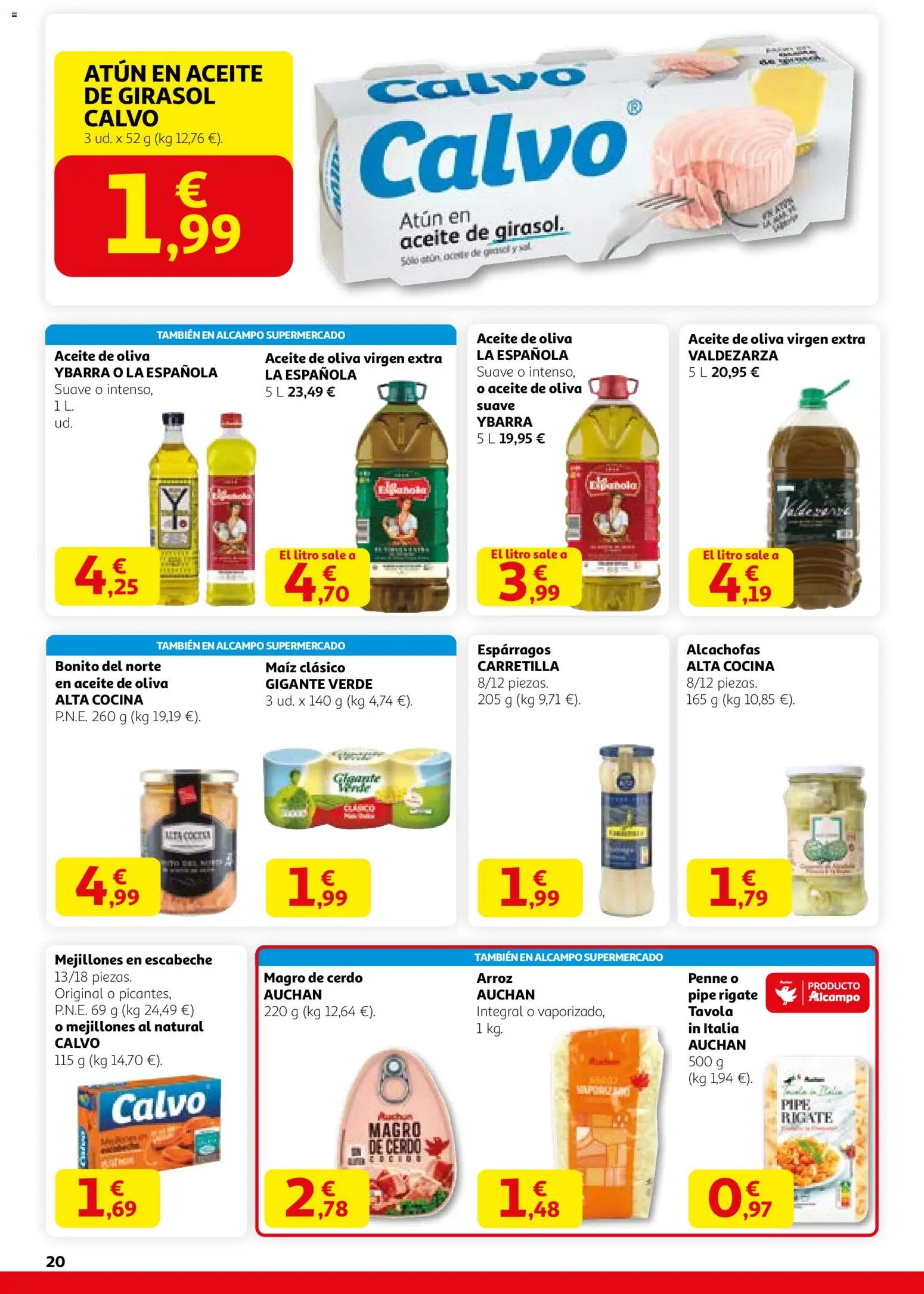 Alcampo -  HG Madrid Unificado │ válido desde el 12.02.2026 | Página: 20 | Productos: Cerdo, Arroz, Νερό καρύδας, Cocina