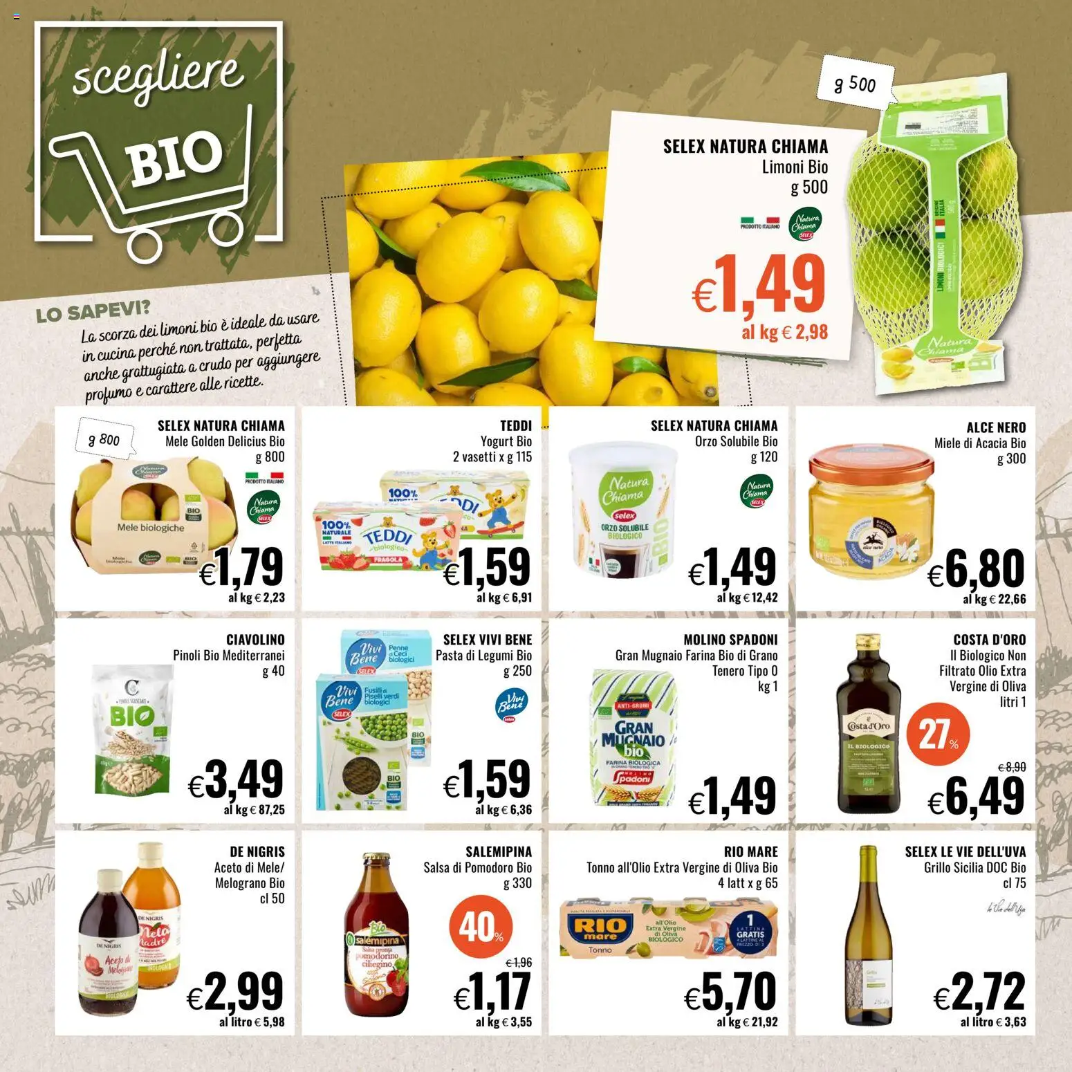 Volantino Famila del 22.01.2026 | Pagina: 8 | Prodotti: Farina, Pasta, Fusilli, Aceto