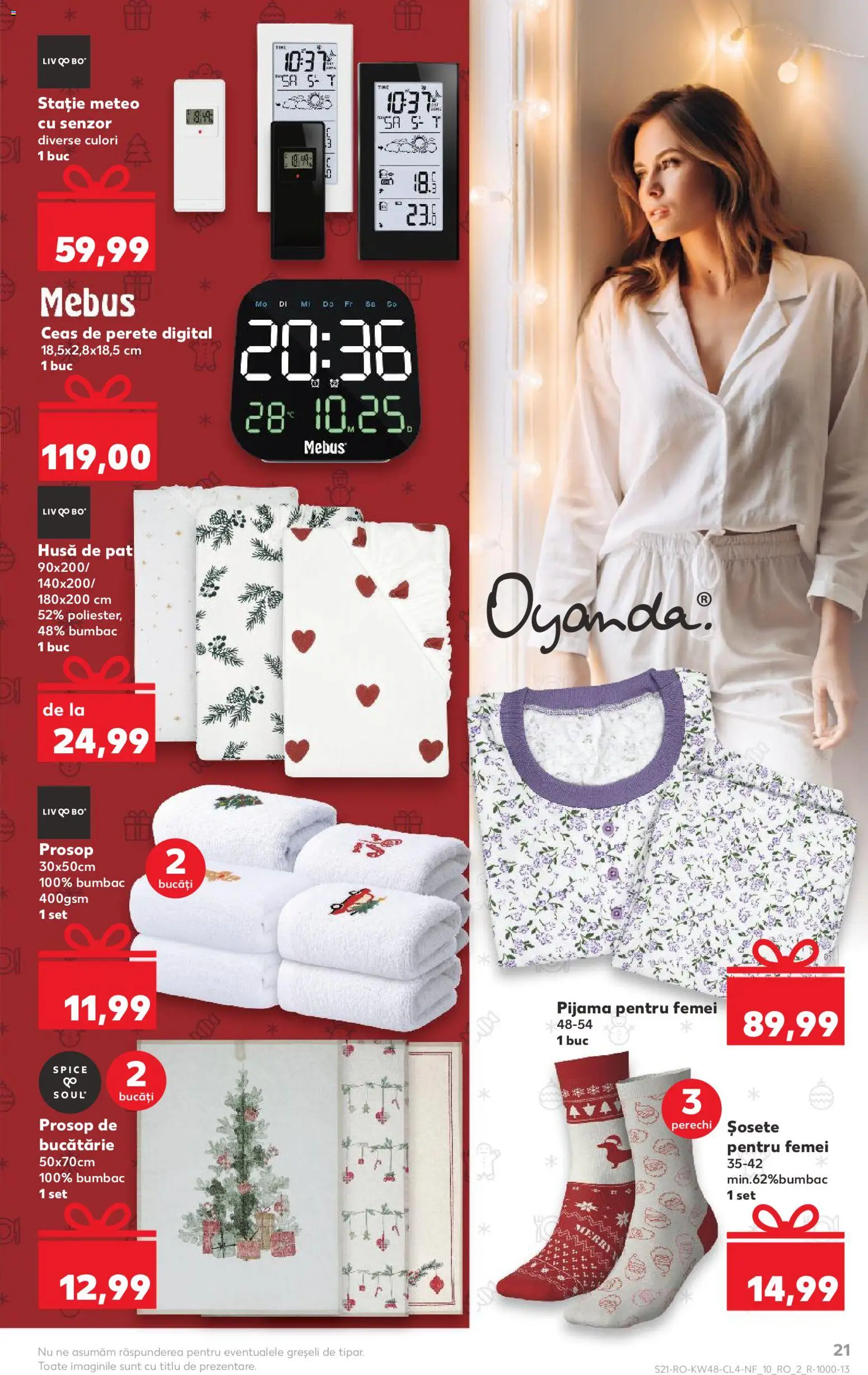 Noul catalog Kaufland – valabil de la 26.11.2025 | Pagină: 21 | Produse: Ceas, Pat, Bucătărie, Șosete