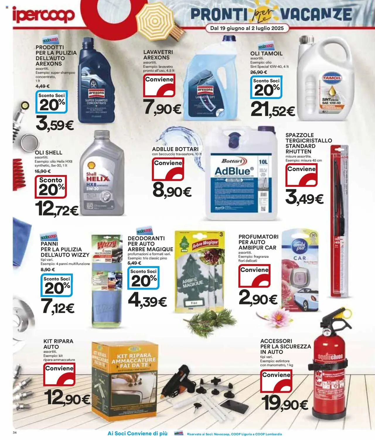 Volantino Ipercoop del 19.06.2025 | Pagina: 34 | Prodotti: Tè, Olio, Estintore, Fragranza