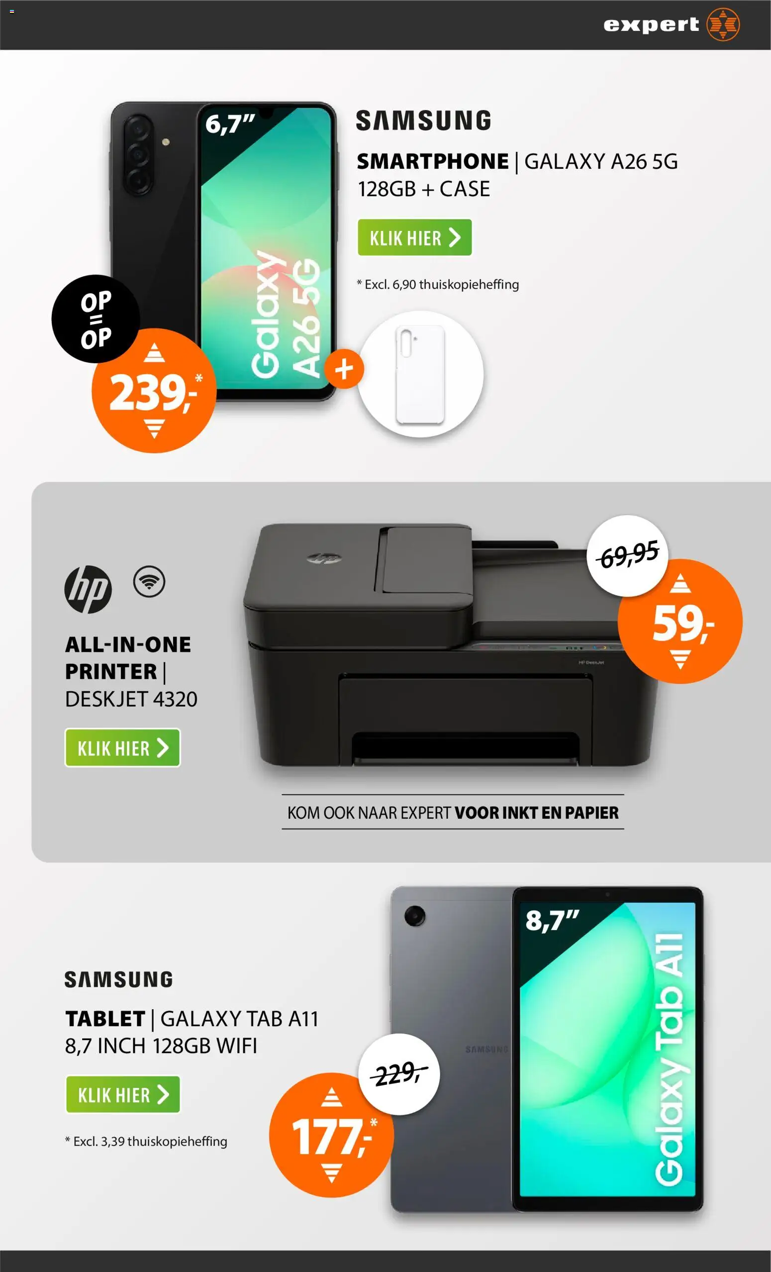 {H1} | Pagina: 7 | Producten: Smartphone, Tablet, Printer, Papier