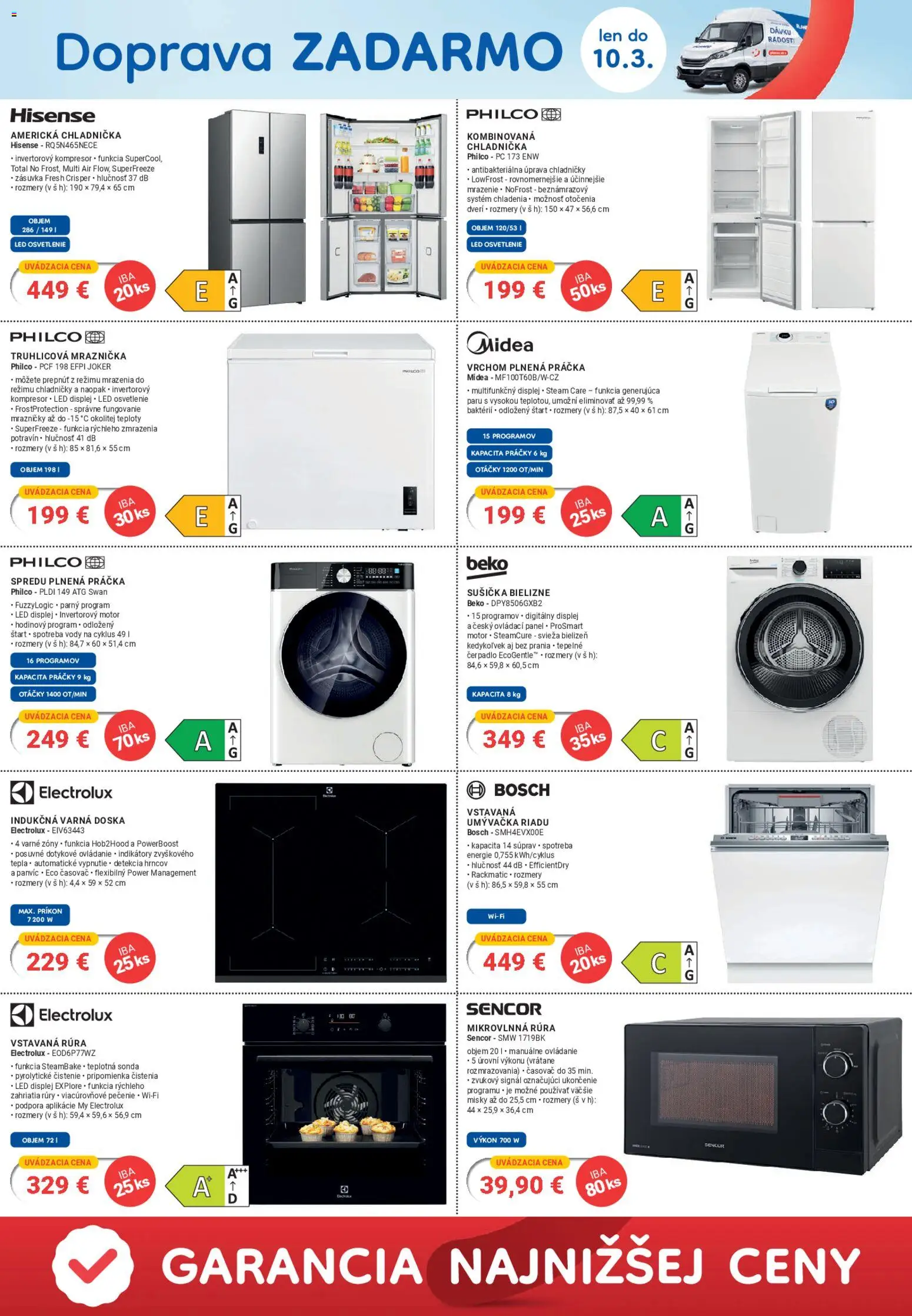 Nové Planeo Elektro akcie – leták je platný od 01.03.2026 | Strana: 3 | Produkty: Led osvetlenie, Osvetlenie, Mrazničky, Sušička