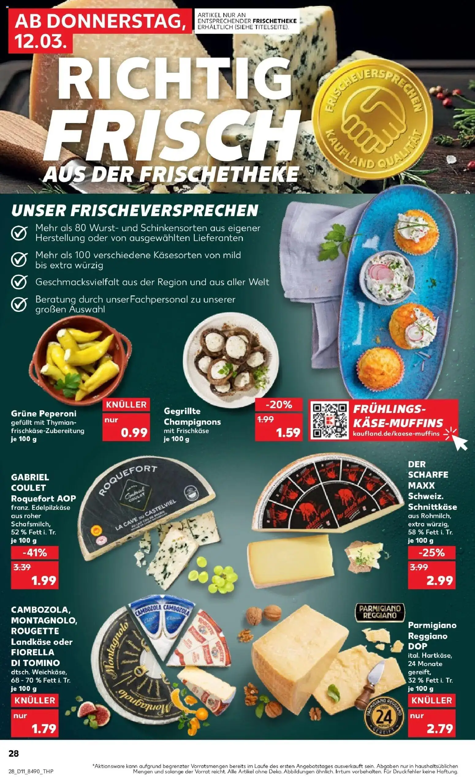 Kaufland Prospekt Bad Säckingen	 – gültig ab 09.03.2026 | Seite: 40 | Produkte: Champignons, Wurst, Frischkase