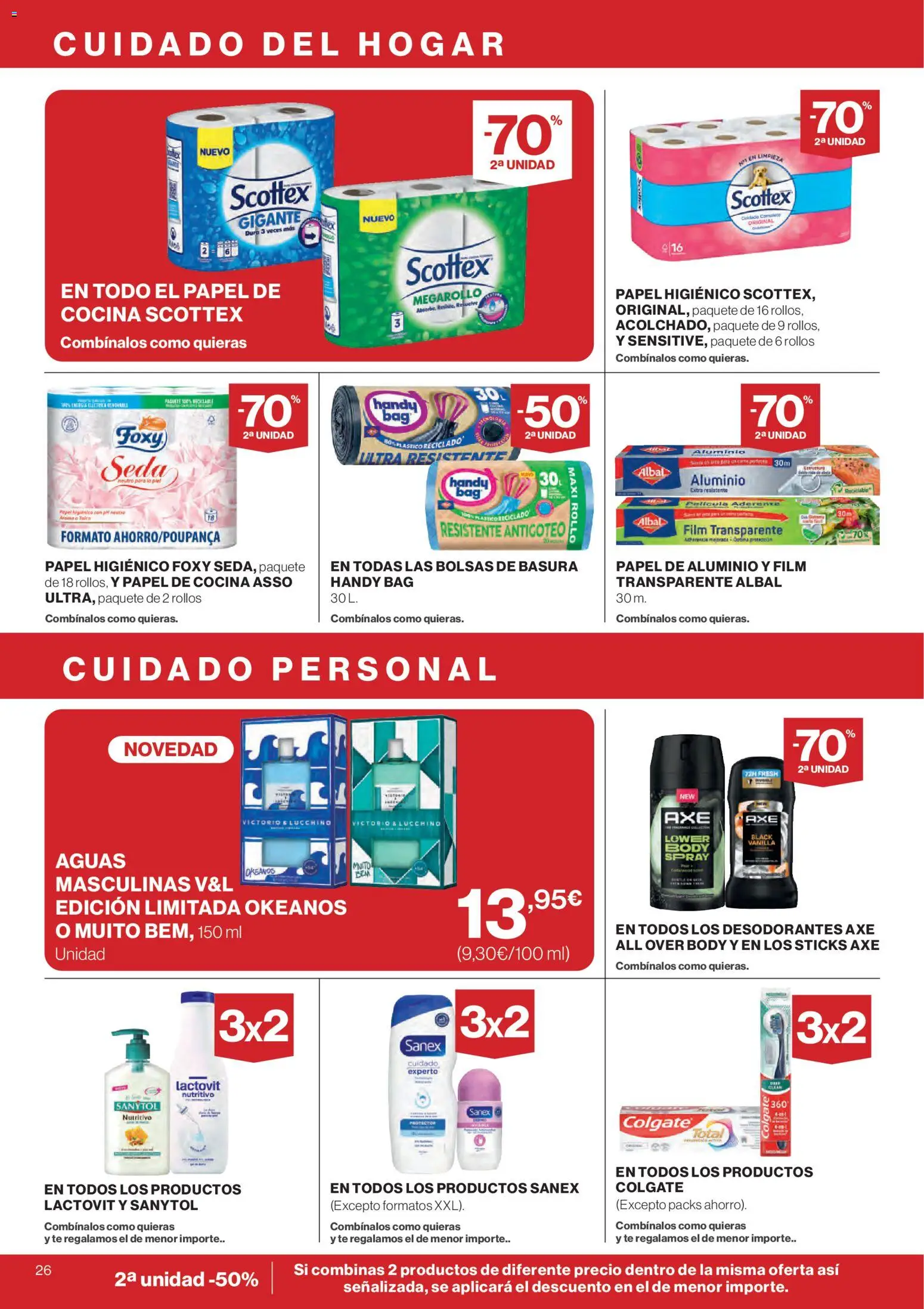 El Corte Inglés ofertas │ válido desde el 26.02.2026 | Página: 26 | Productos: Papel higienico, Té, Cocina, Body