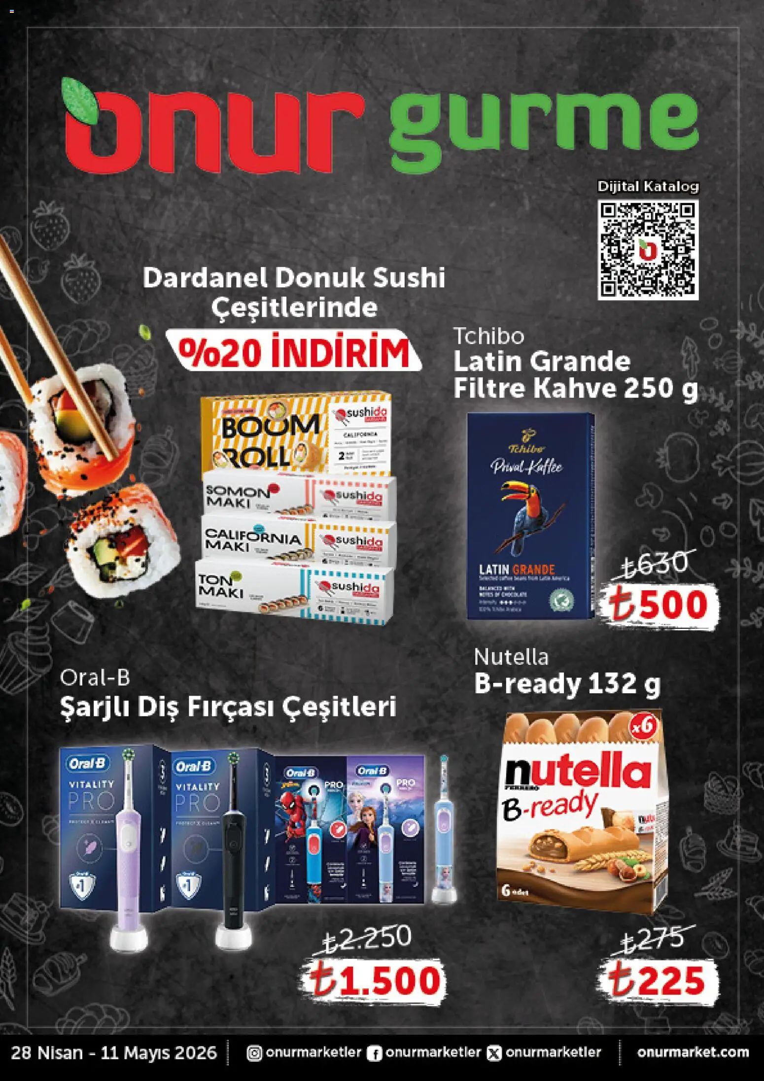 Onur Market - Katalog Gurme - 28.04.2026 tarihinden itibaren geçerlidir | Sayfa: 1 | Ürünler: Diş fırçası, Kahve
