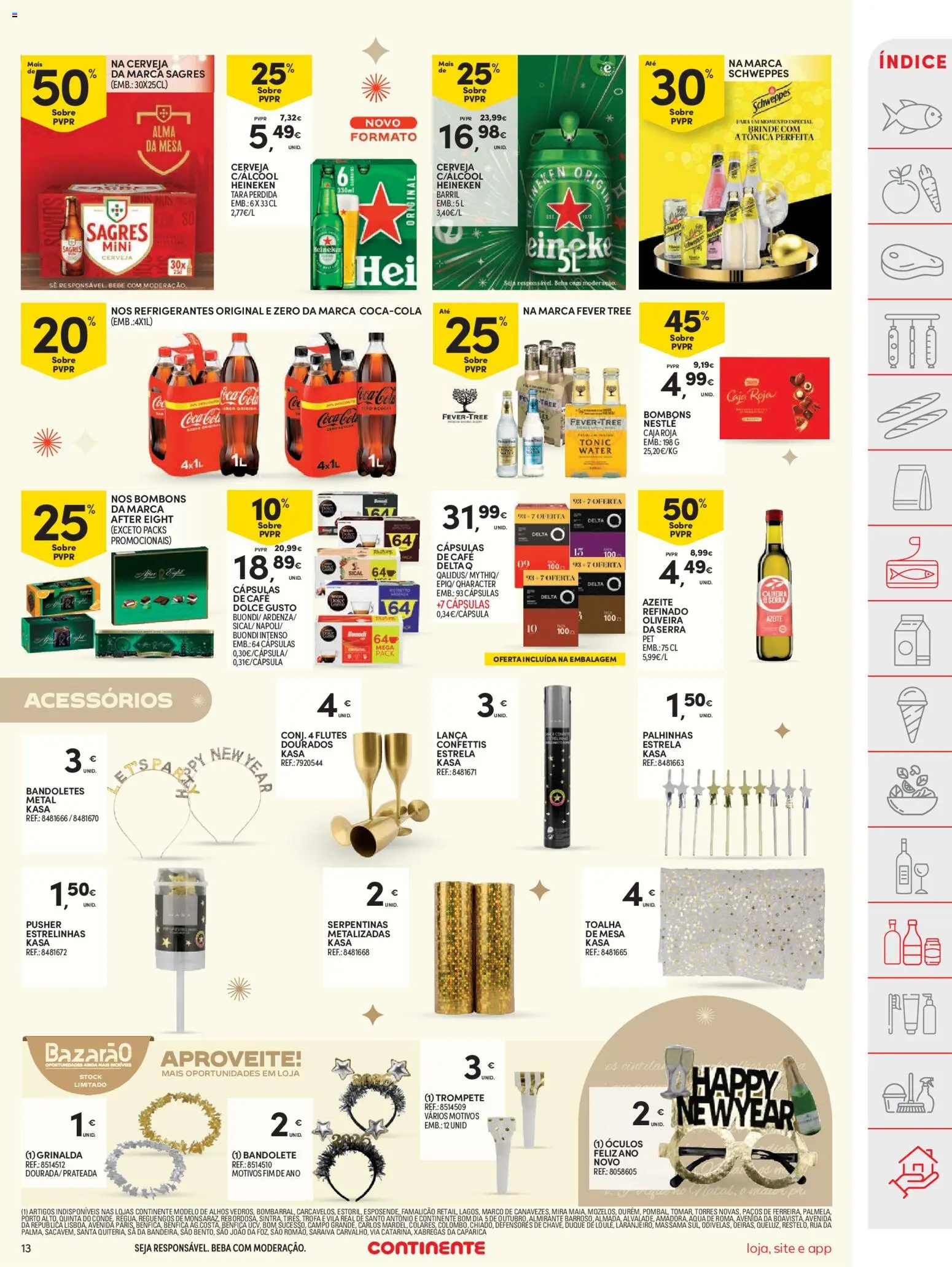 Continente folheto │ válido de 26.12.2025 | Página: 13 | Produtos: Alhos, Café, Toalha de mesa, Soda