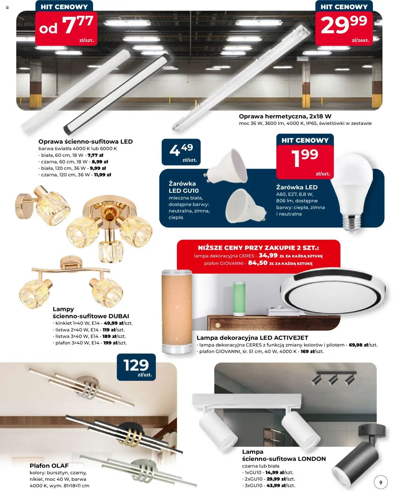 Mrówka Gazetka - Malbork od 11.09.2025 | Strona: 9 | Produkty: Lampa