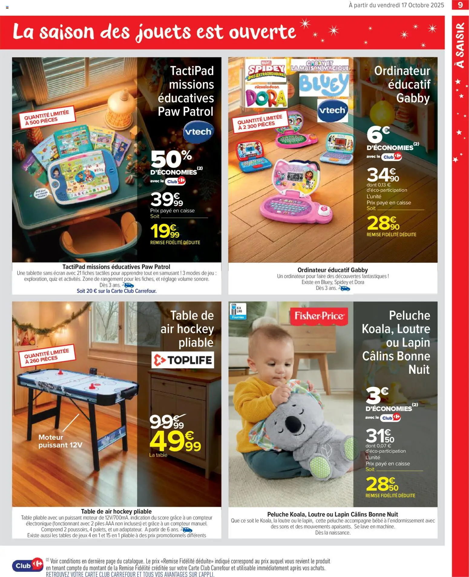 {H1} | Page: 9 | Produits: Tablette, Lapin, Jouets, Piles