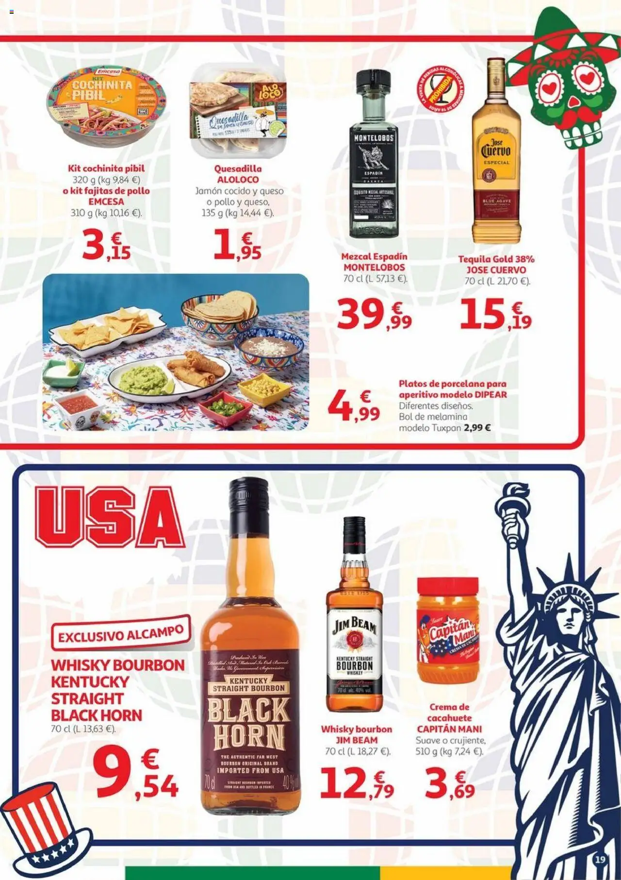 Alcampo - Canarias │ válido desde el 09.10.2025 | Página: 19 | Productos: Queso, Jamón, Jamón cocido, Crema