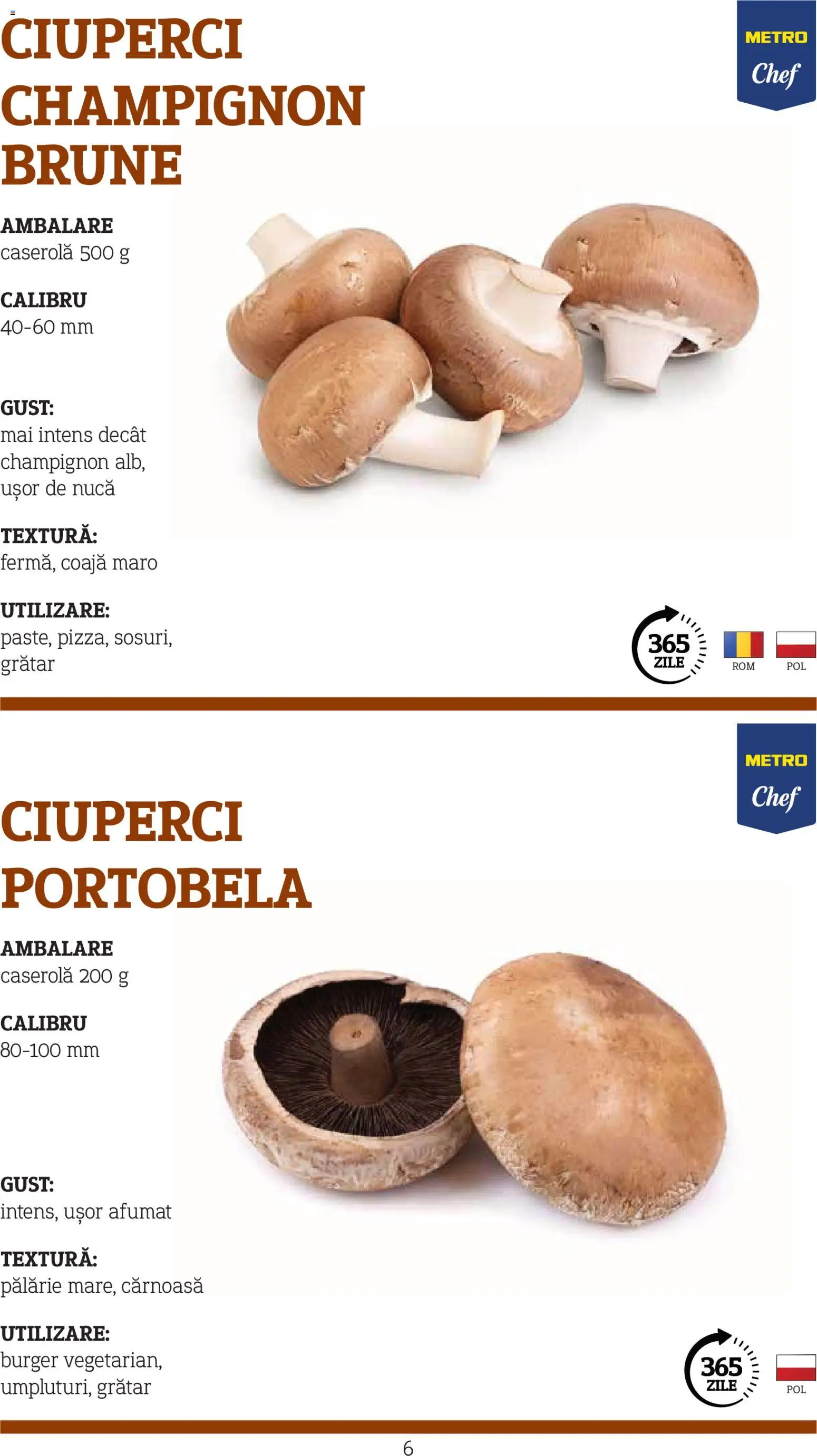 Noul catalog Metro – valabil de la 10.11.2025 | Pagină: 6 | Produse: Pălărie, Grătar, Ciuperci, Burger