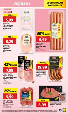 Lidl Gazetka od 07.08.2025 | Strona: 23 | Produkty: Schab, Piersi, Szynka, Kindziuk