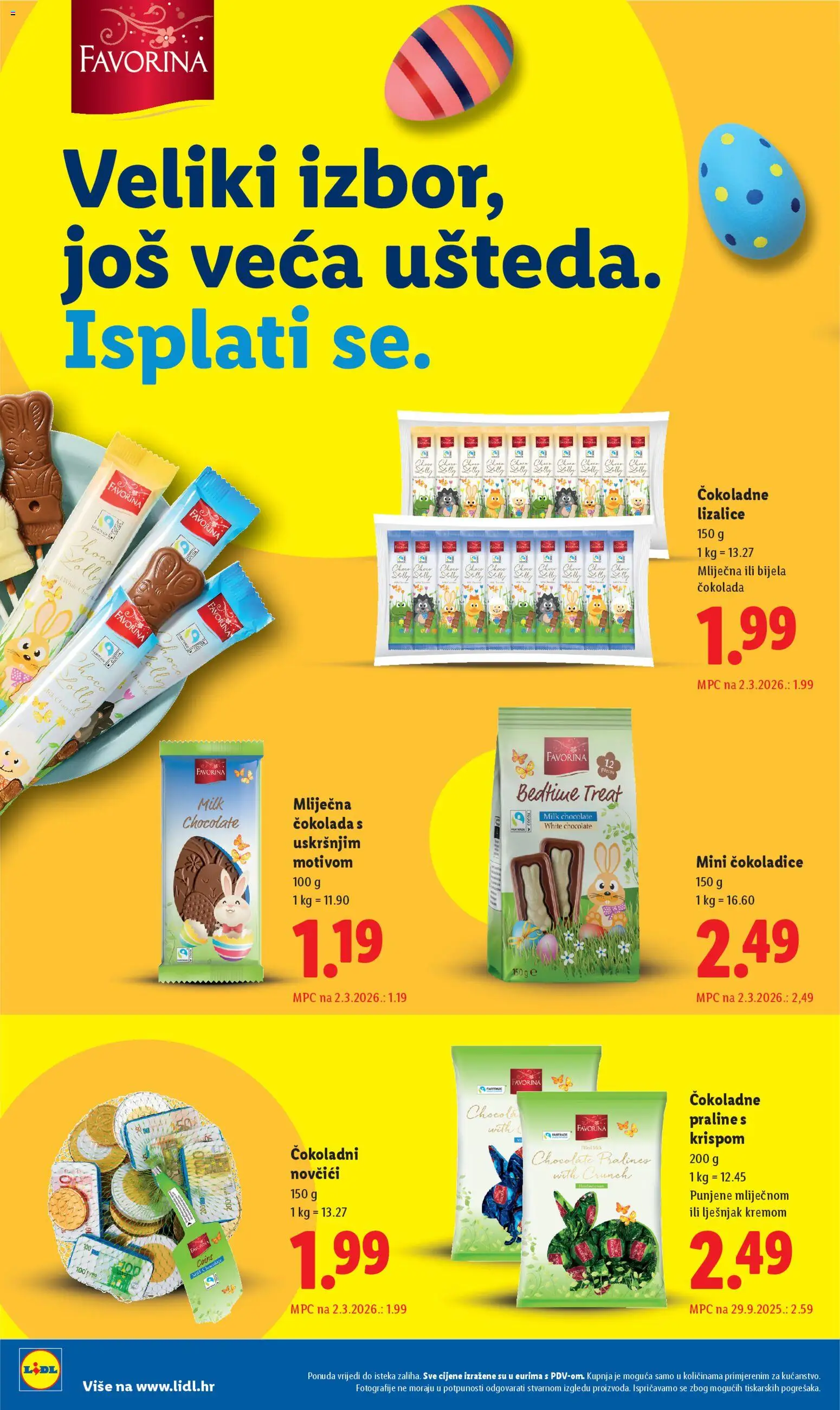 Lidl katalog | vrijedi od 02.03.2026 | Stranica: 18 | Proizvodi: Praline, Čokolada, Lješnjak, Lizalice