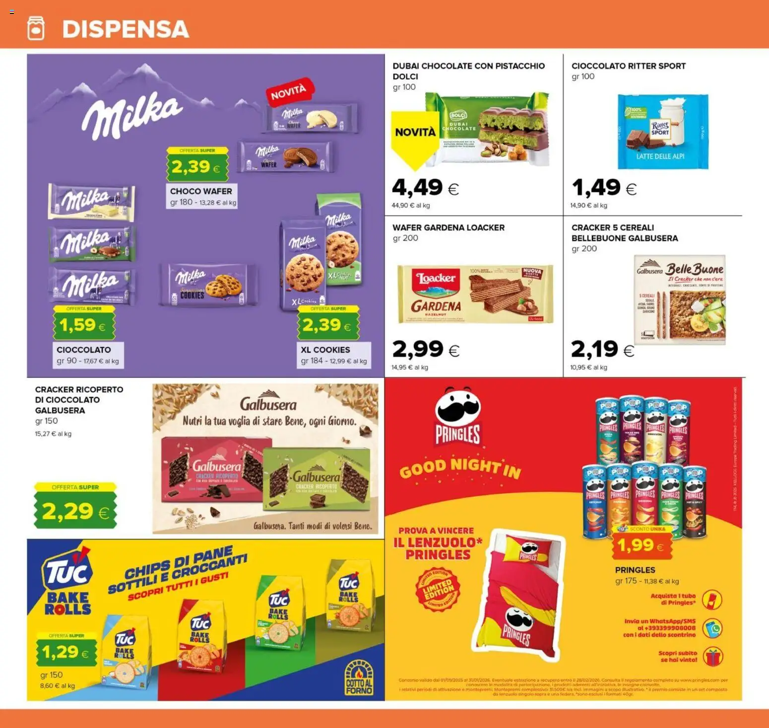 Volantino Oasi del 23.10.2025 | Pagina: 18 | Prodotti: Cioccolato, Cereali, Tubo, Forno