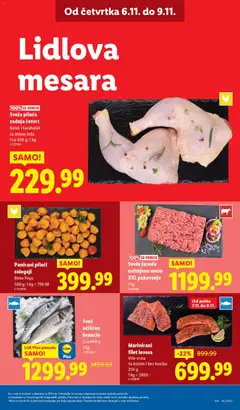 Marinirani filet lososa, Više vrsta Sa kožom i bez kostiju 250 g 1 kg = 2800.- - pregled Lidl kataloga - važi od 06.11.2025 | Strana: 7
