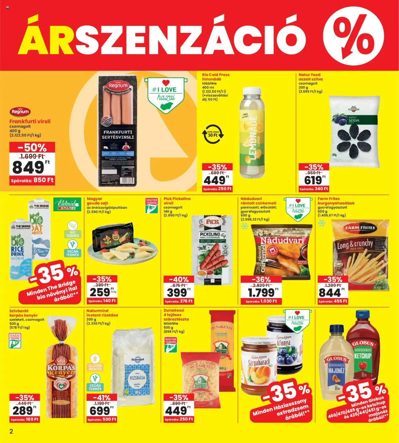 Interspar akciós ujság - amely érvényes a következő dátumtól: 21.08.2025 | Oldal: 2 | Termékek: Pick, Frankfurti virsli, Kenyér, Csirkemell