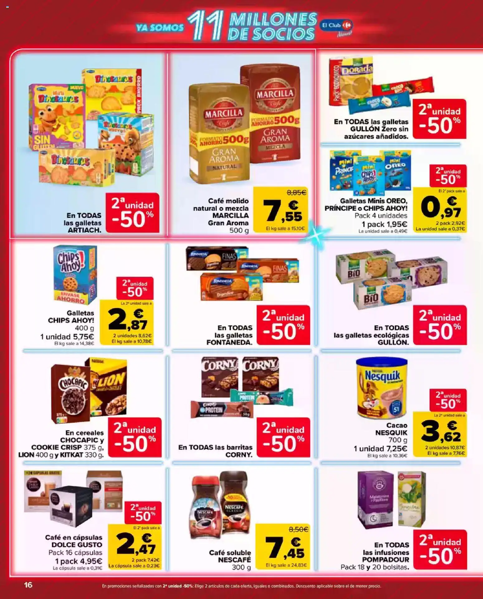 Carrefour Market folleto │ válido desde el 23.04.2026 | Página: 16 | Productos: Cereales, Galletas, Μηχανή καφέ, Φρυγανιές σικάλεως