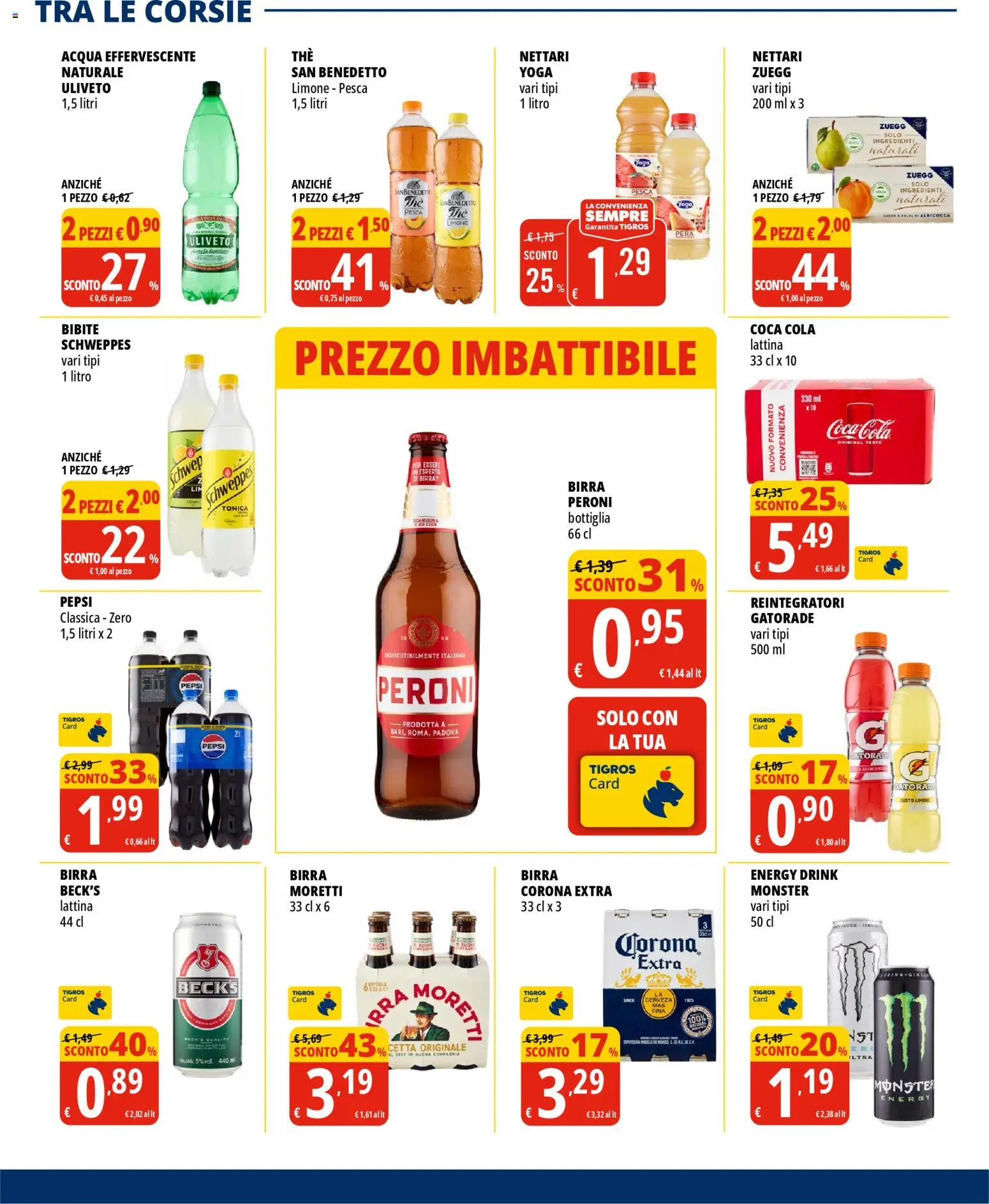 Volantino Tigros del 10.03.2026 | Pagina: 19 | Prodotti: Birra, Felpa, Pesca, Bottiglia