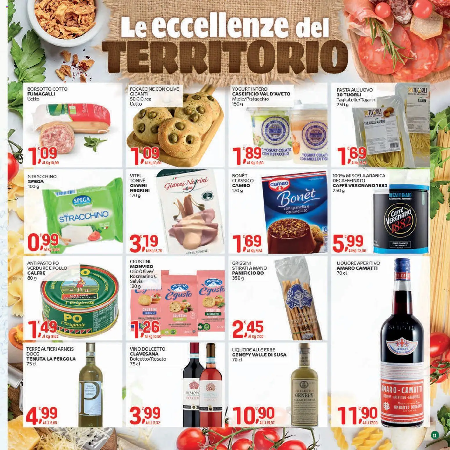 Volantino CRAI del 22.01.2026 | Pagina: 11 | Prodotti: Verdure, Vino, Pergola, Grissini