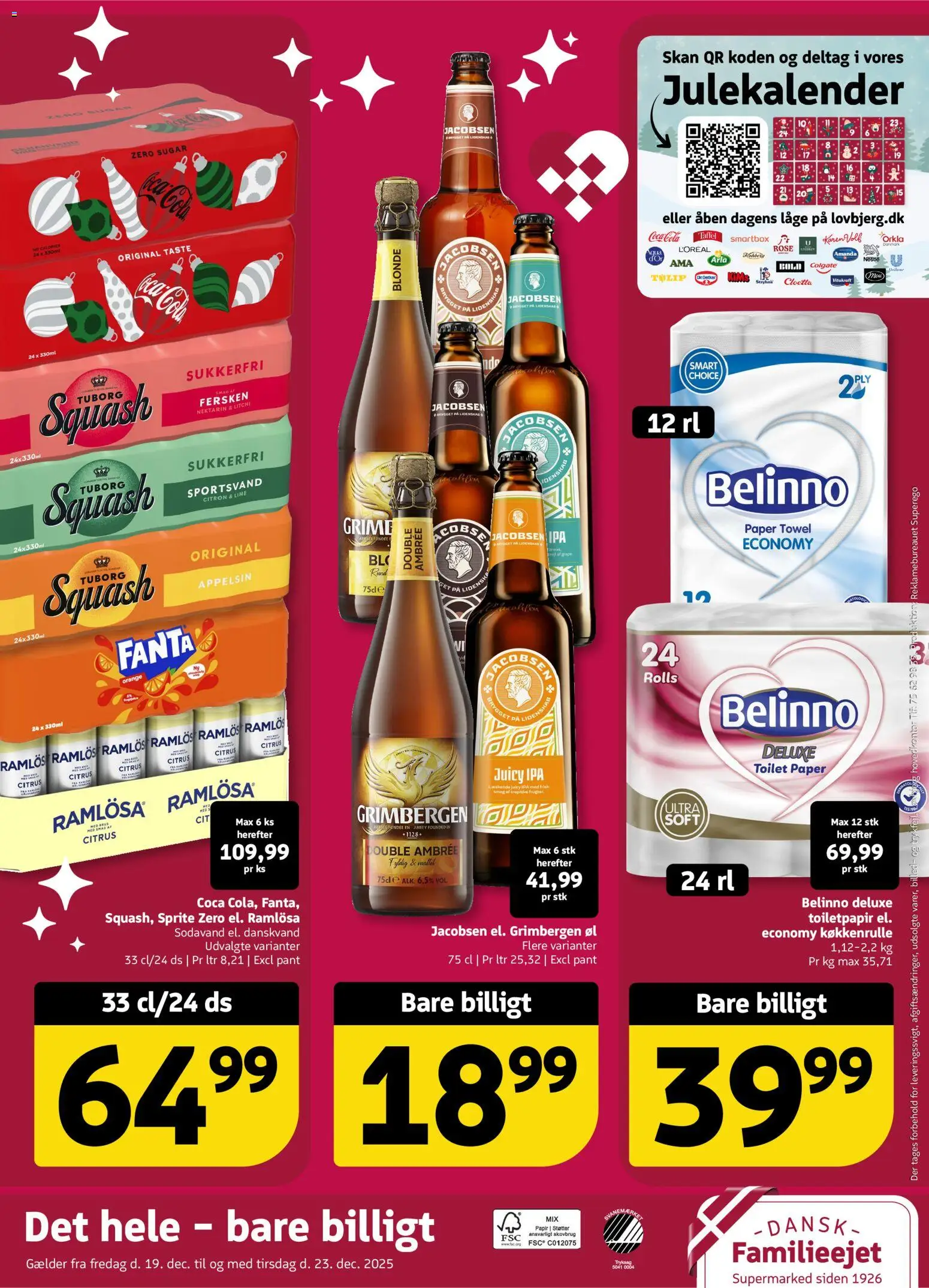 Løvbjerg tilbudsavis – gyldig fra 19.12.2025 | Side: 27 | Produkter: Øl, Lime, Cola, Danskvand