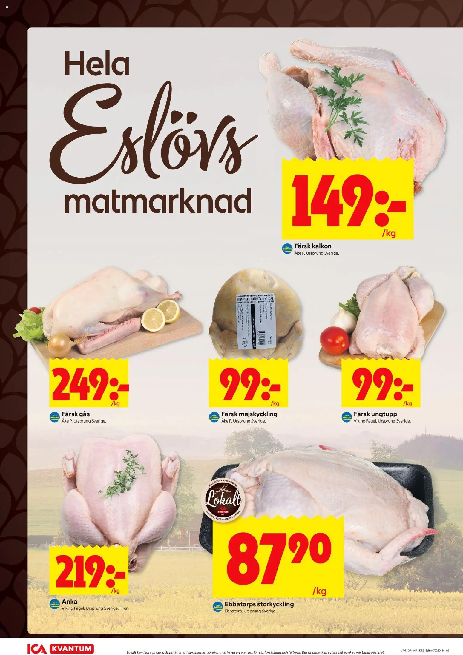 ICA Kvantum reklamblad aktuell från 27.10.2025 | Sida: 6 | Produkter: Kalkon