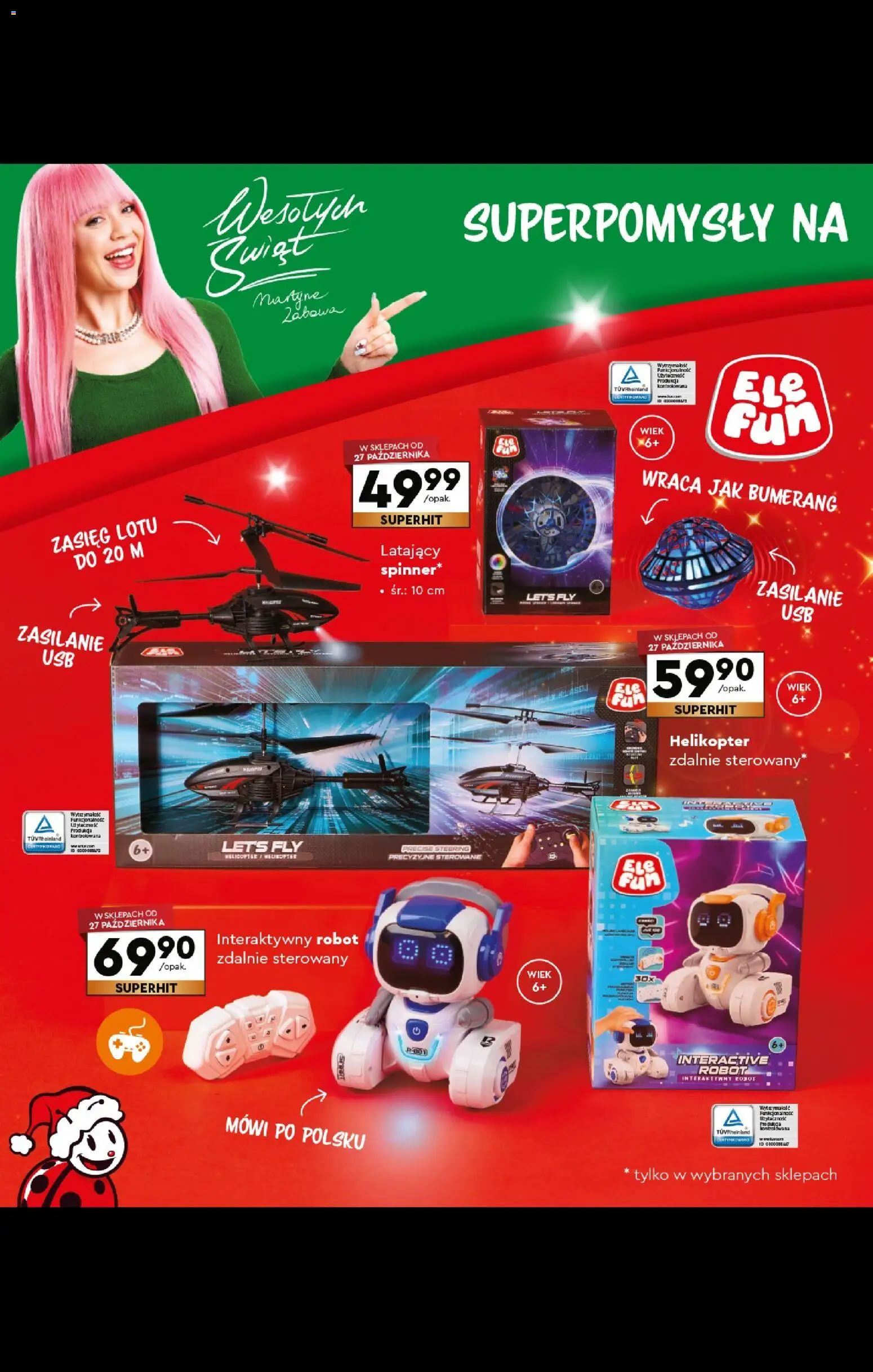 Biedronka gazetka - Kraina zabawek od 27.10.2025 | Strona: 6 | Produkty: Robot