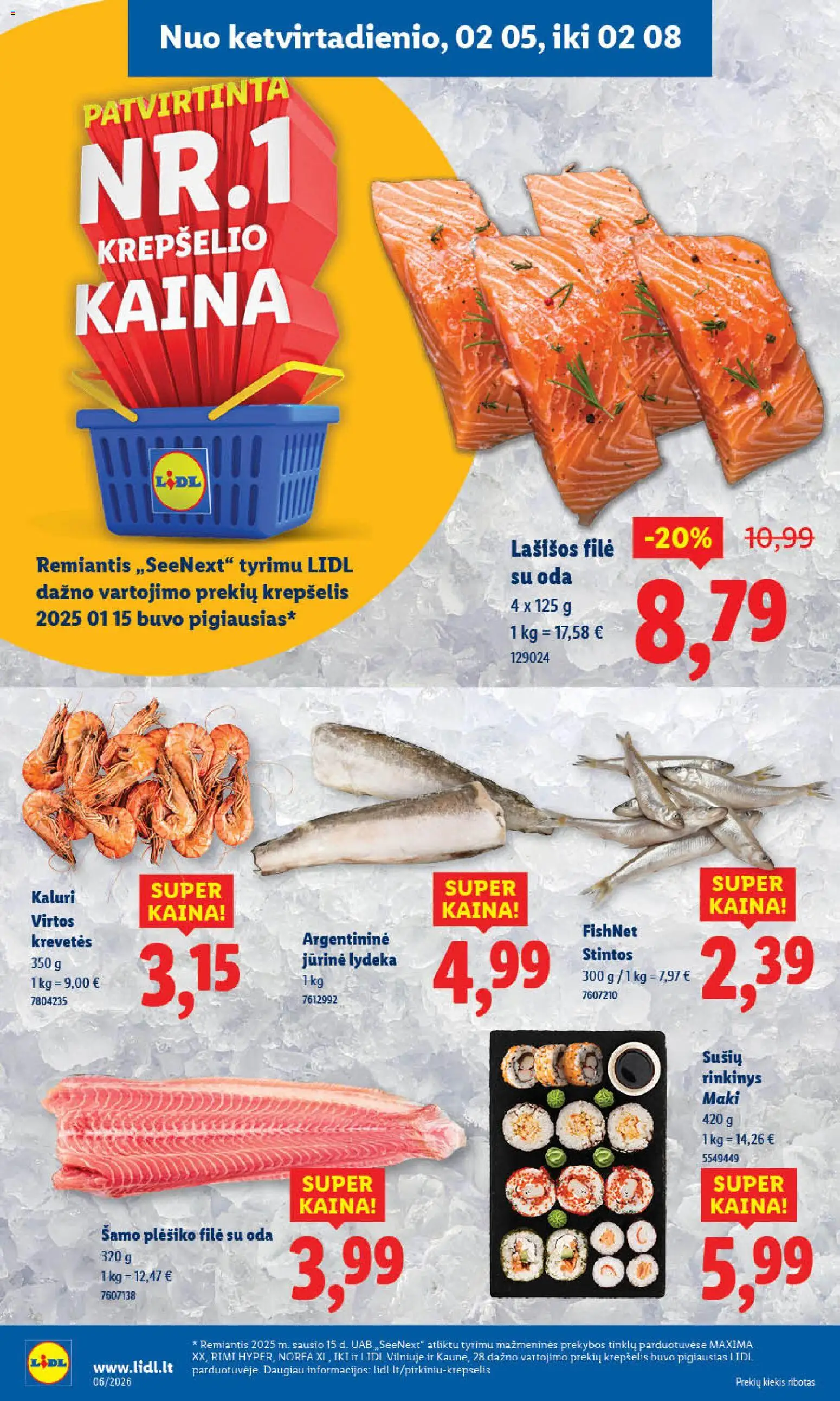 LIDL akcijos nuo 02.02.2026 | Puslapis: 40 | Prekių: Lašišos, Krepšelis