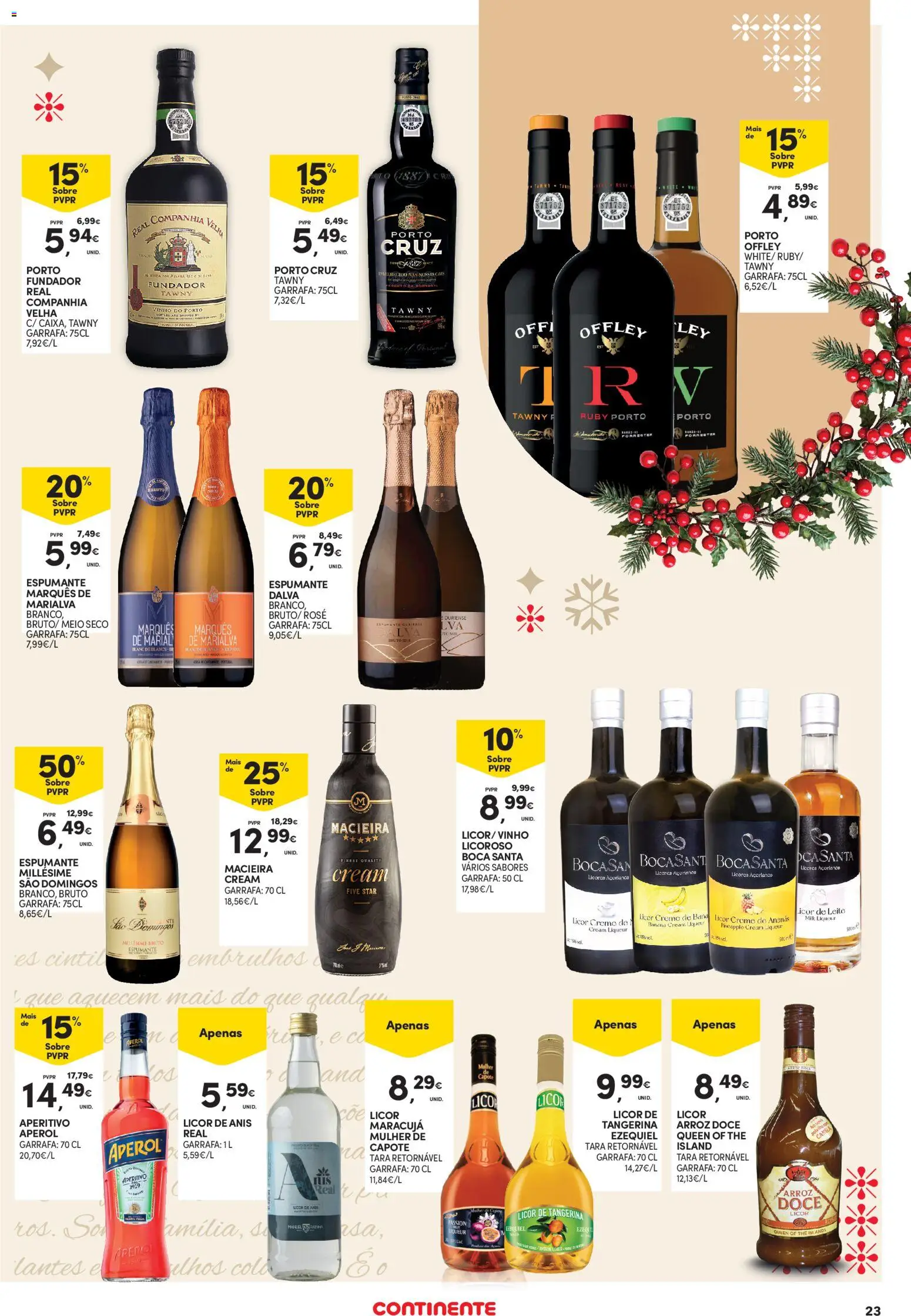Continente - Açores │ válido de 13.11.2025 | Página: 23 | Produtos: Aperol, Canela, Leite, Arroz
