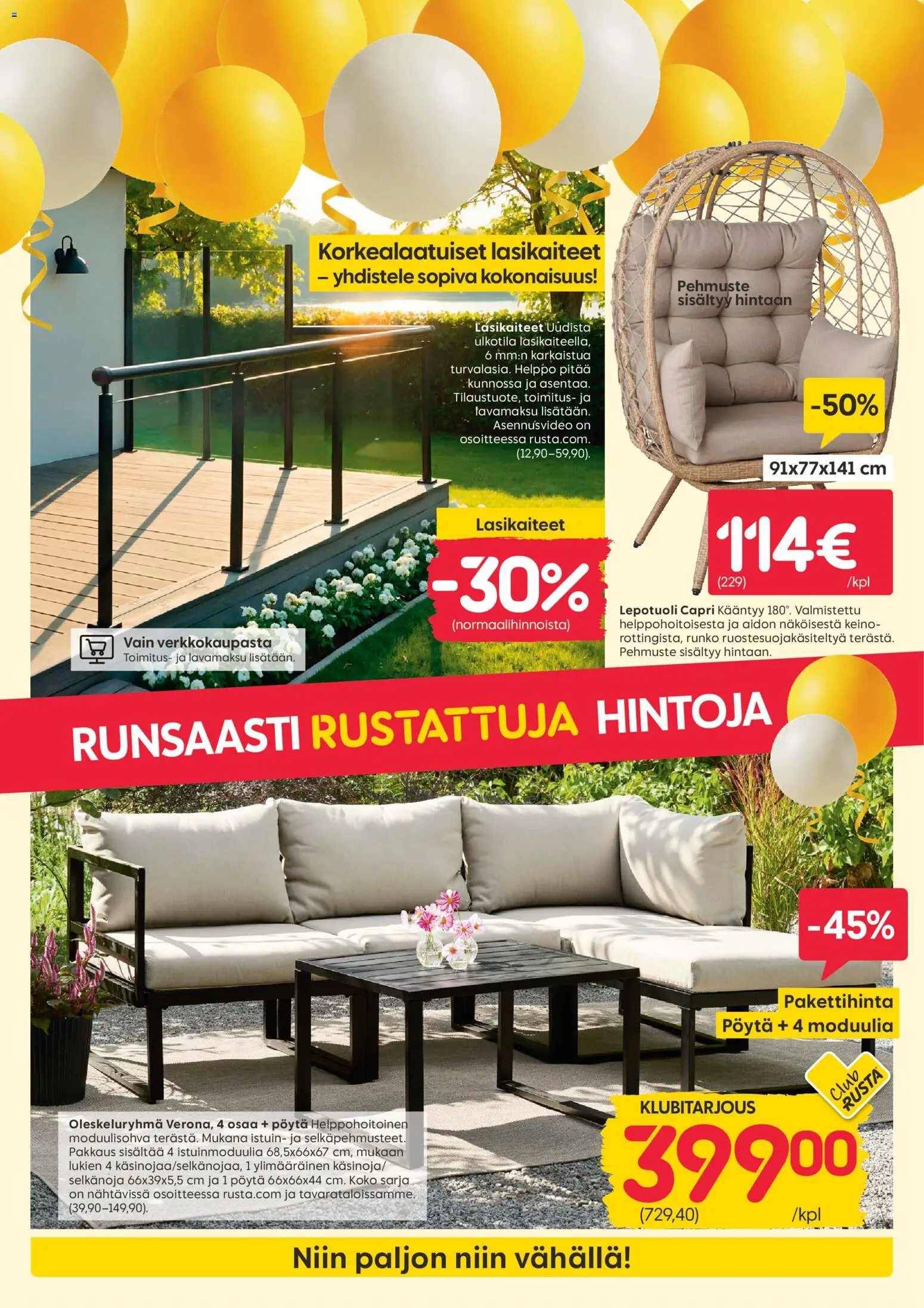 Rusta tarjoukset – voimassa 27.04.2026 alkaen | Sivu: 2 | Tuotteet: Lepotuoli, Pöytä