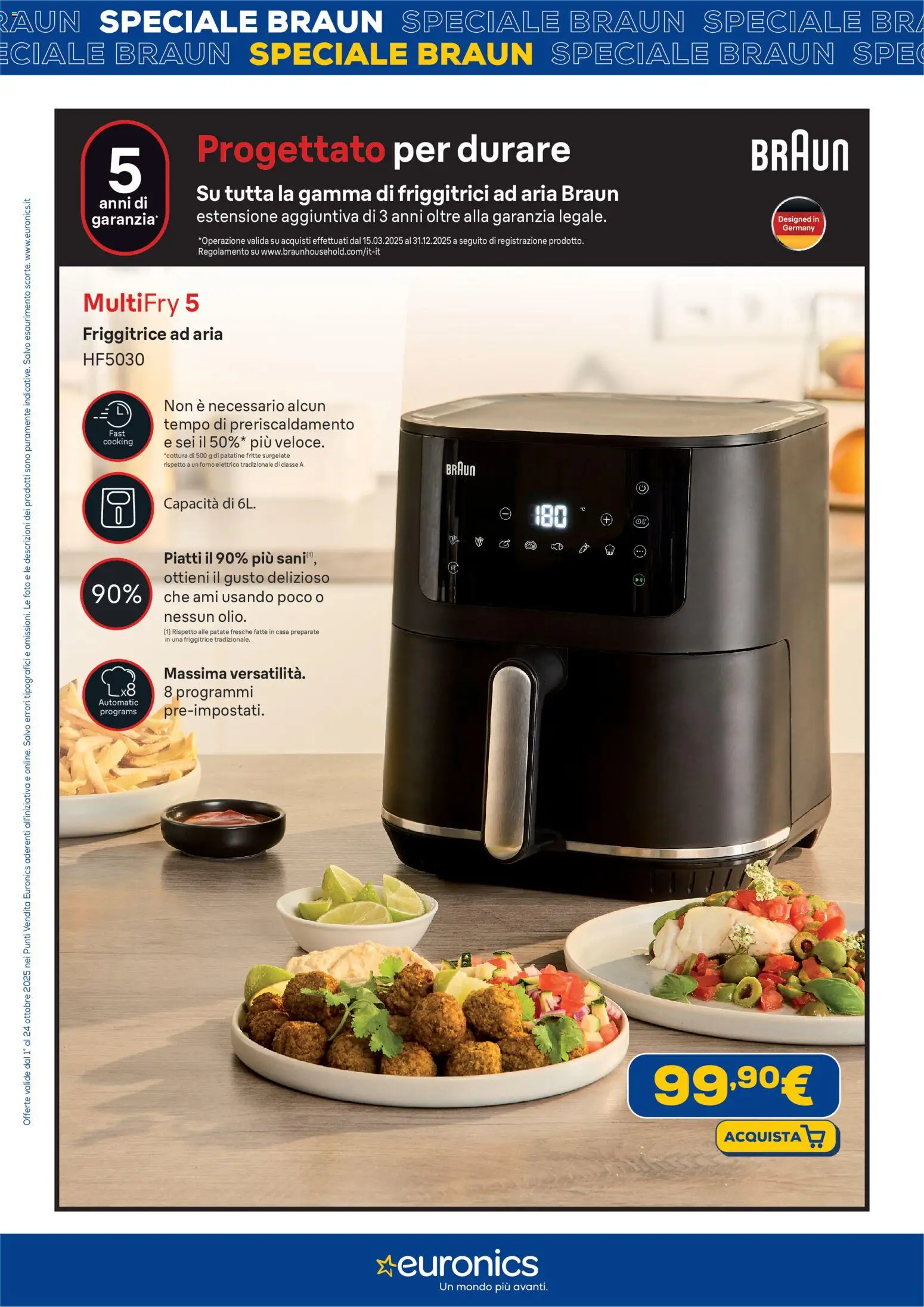 Volantino Euronics del 01.10.2025 | Pagina: 2 | Prodotti: Patatine, Patate, Forno, Forno elettrico