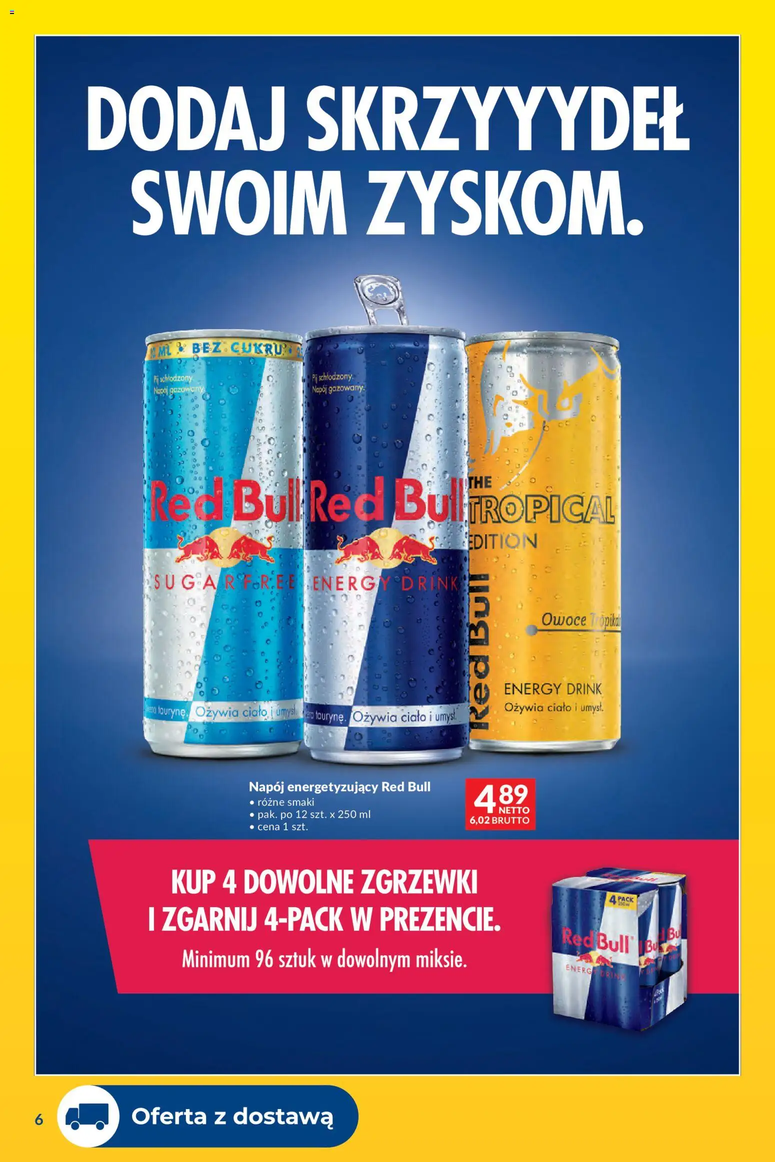 Makro gazetka - Dostawy dla gastronomii od 07.04.2026 | Strona: 6 | Produkty: Red bull, Por, Owoce
