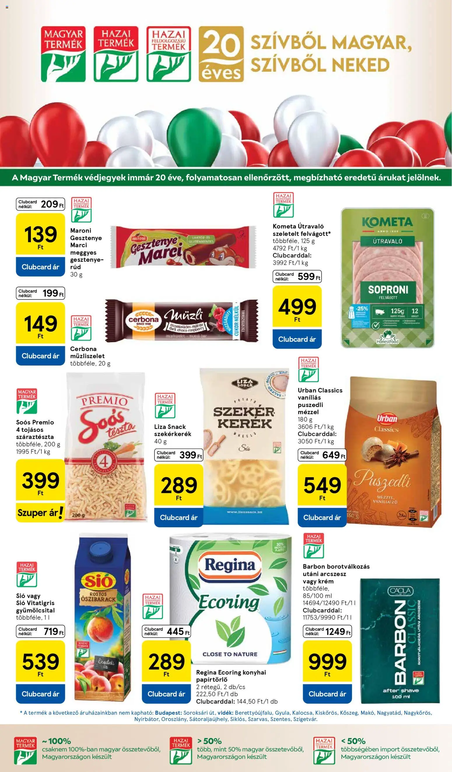 Tesco akciós ujság - amely érvényes a következő dátumtól: 05.03.2026 | Oldal: 7 | Termékek: Őszibarack, Puszedli, Gluténmentes, Száraztészta