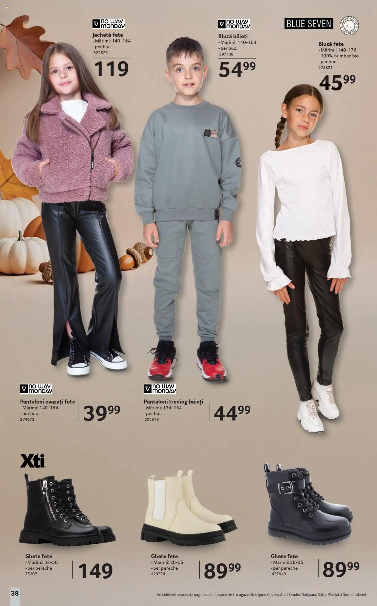 Noul catalog Selgros – valabil de la 19.09.2025 | Pagină: 38 | Produse: Şerit ödül, Jachetă, Trening, Ghete
