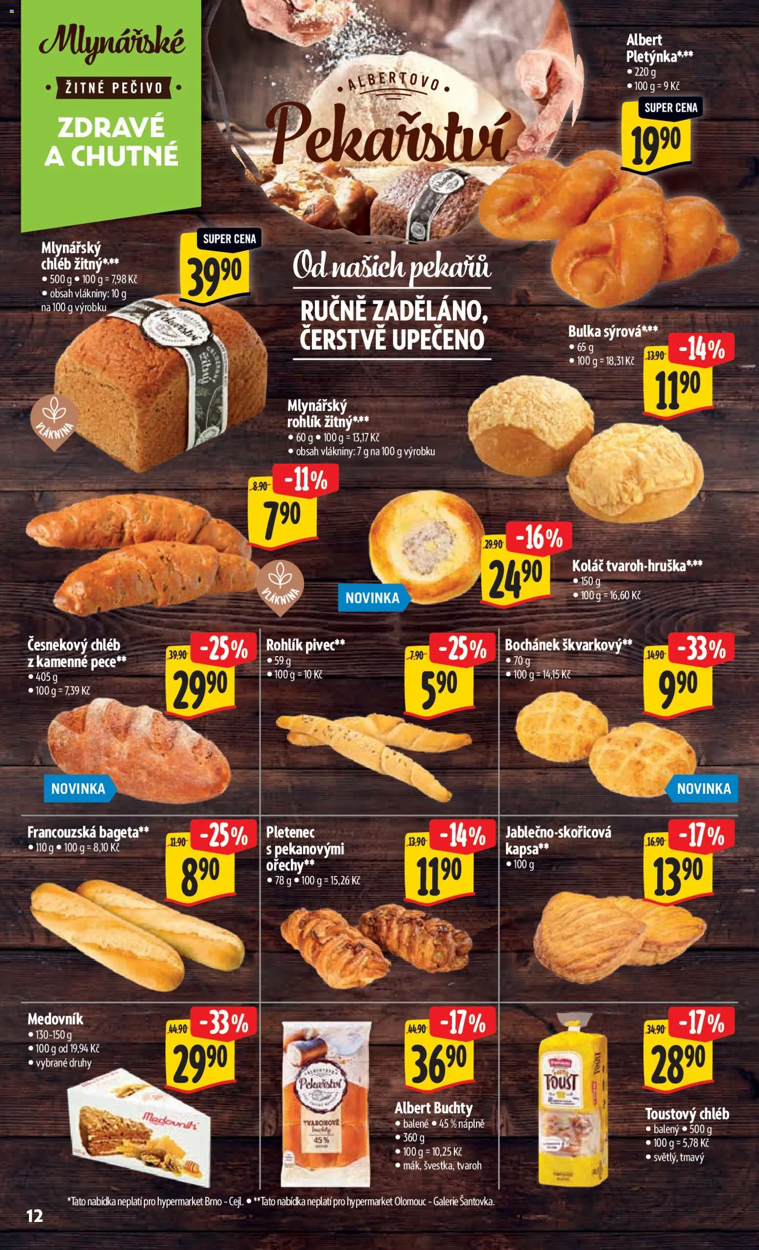 Albert leták - Hypermarket od 07.04.2026 | Strana: 22 | Produkty: Chléb, Rohlík, Tvaroh, Pečivo