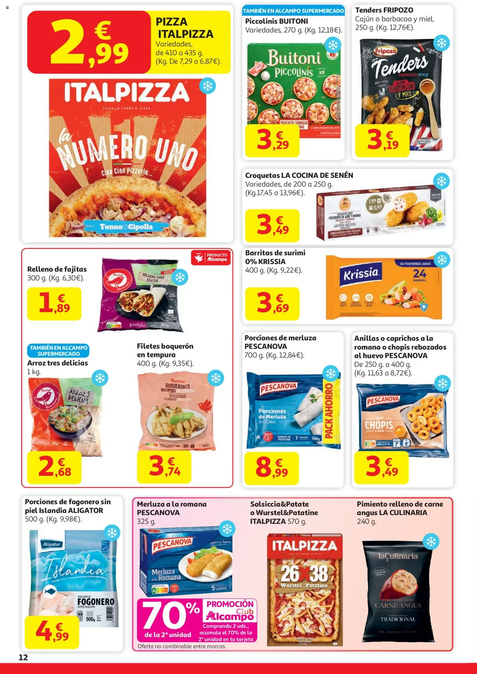 Alcampo - HG Unido Madrid │ válido desde el 15.01.2026 | Página: 12 | Productos: Pan, Jamón, Pizza, Croquetas