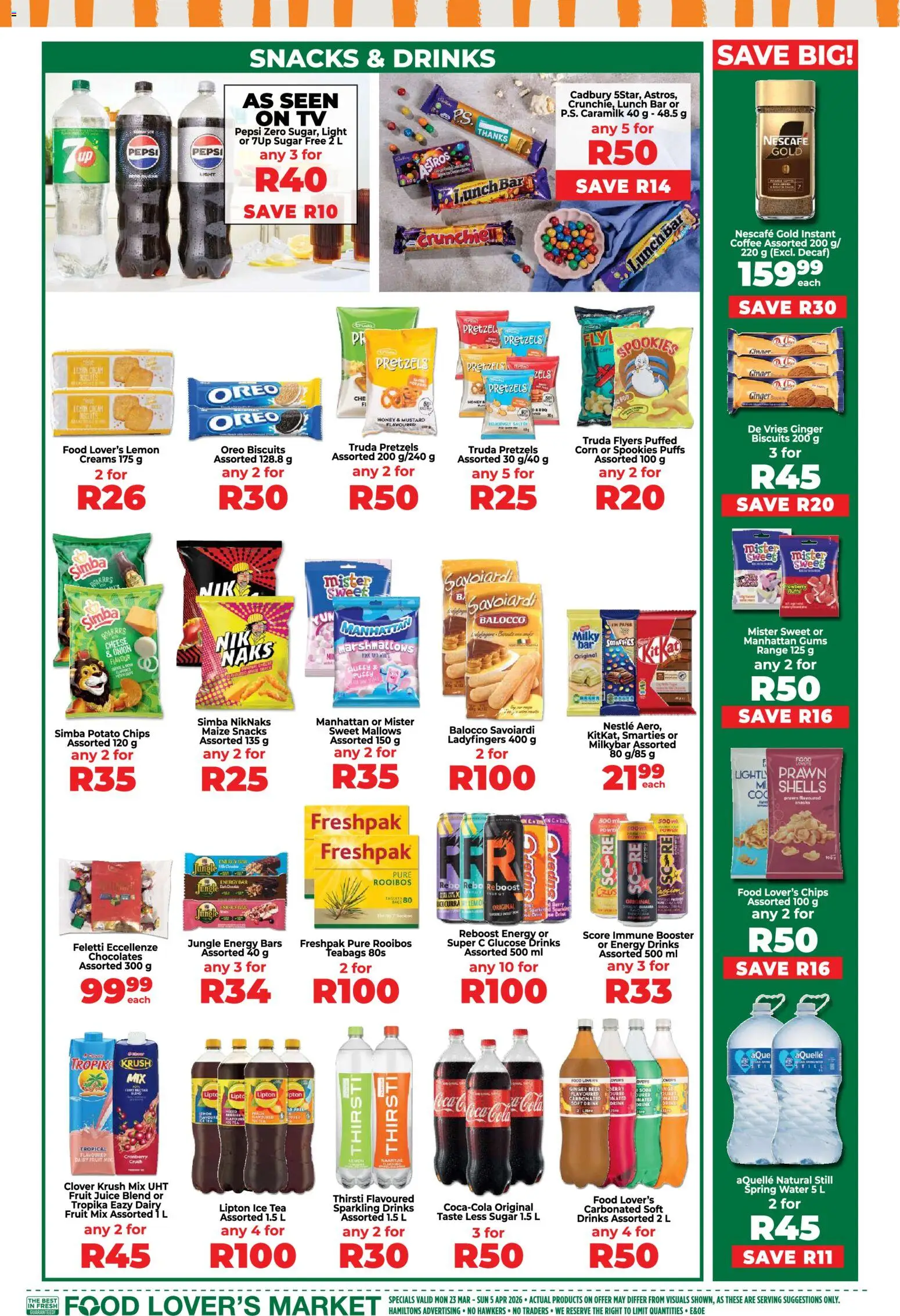 New Food Lover's Market catalogue – valid from 23.03.2026 | Page: 11 | Products: Biscuits, Tea, Cream, Fruit